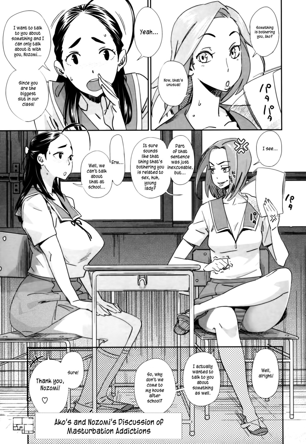 Ako to Nozomi no Onayami Soudan | Ako's and Nozomi's Discussion of Masturbation Addictions page 1 full