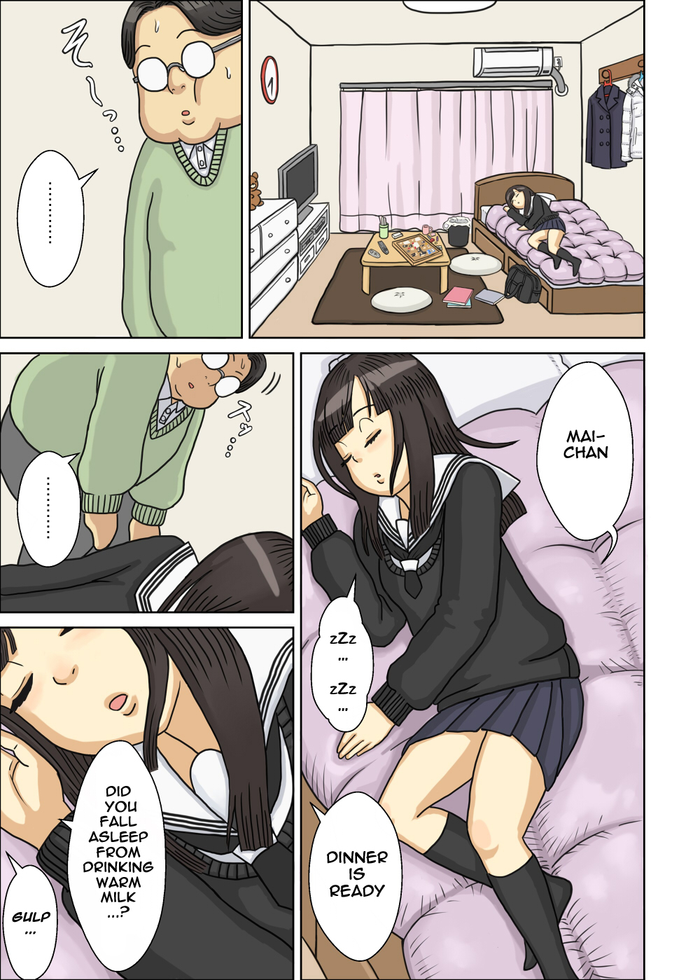 Nemuraseta JK Tsureko ni, Nettori Sumata Bukkake Nakadashi page 8 full