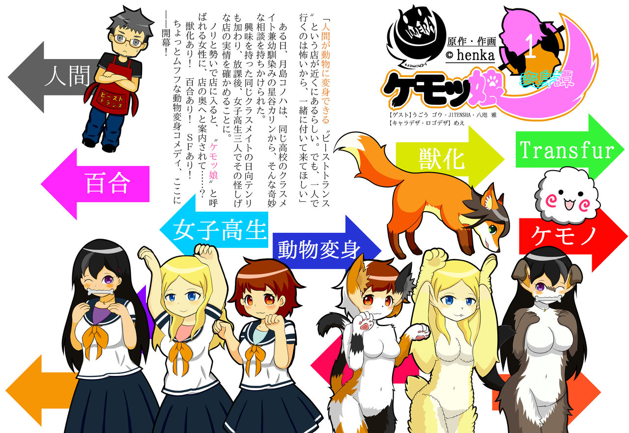 Kemokko Henshintan 1 page 1 full