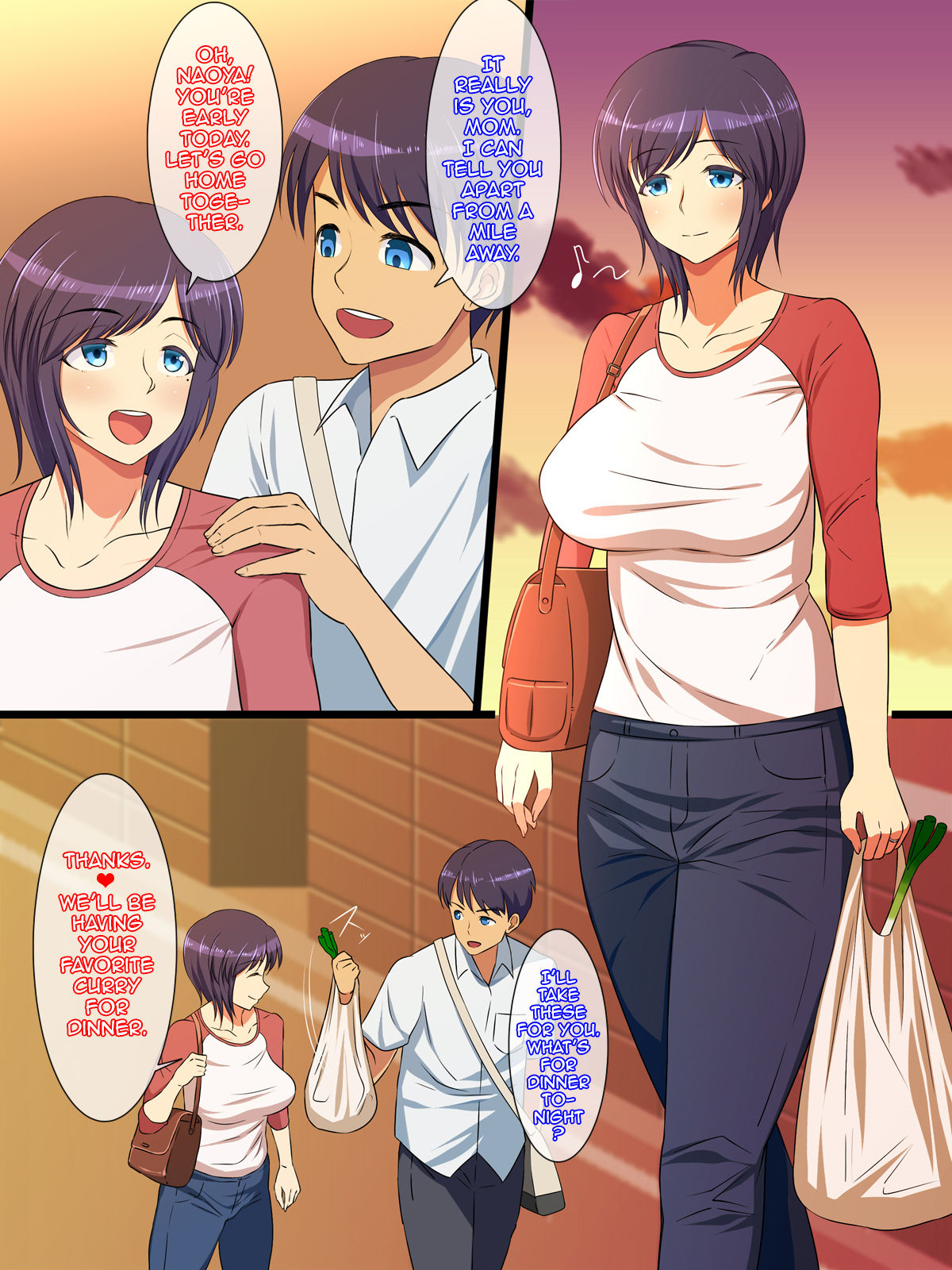 Hahabote! Dougan Kyonyuu Okaasan ga Musuko ni Haramasarete Shiawase ni Naru Hanashi page 1 full