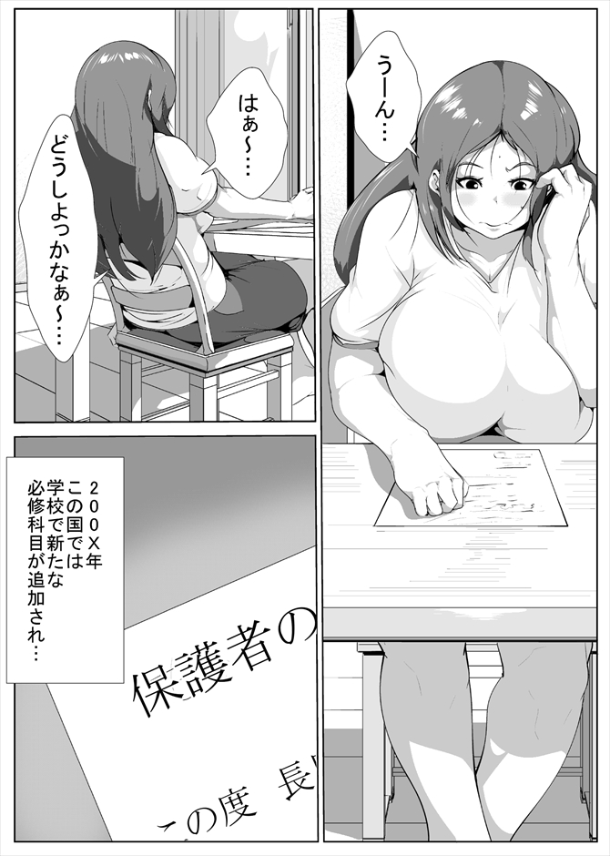 Gakkou de Sex ga Hisshuukamoku ni Natta kedo Tsuishi Ukeru Koto ni Natta kara, Hahaoya ni Kyouikusareru Musuko page 2 full