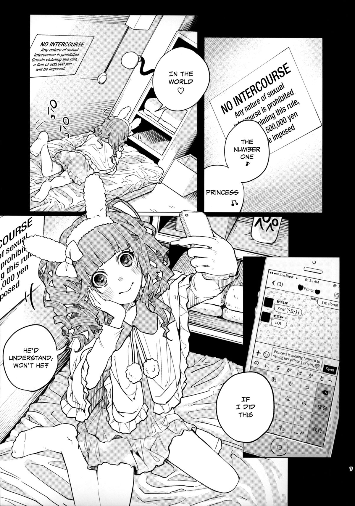 Menhera Hosukyou Bokobokorin! | Beating Up a Mental Host Club Frequenter Chick! page 7 full