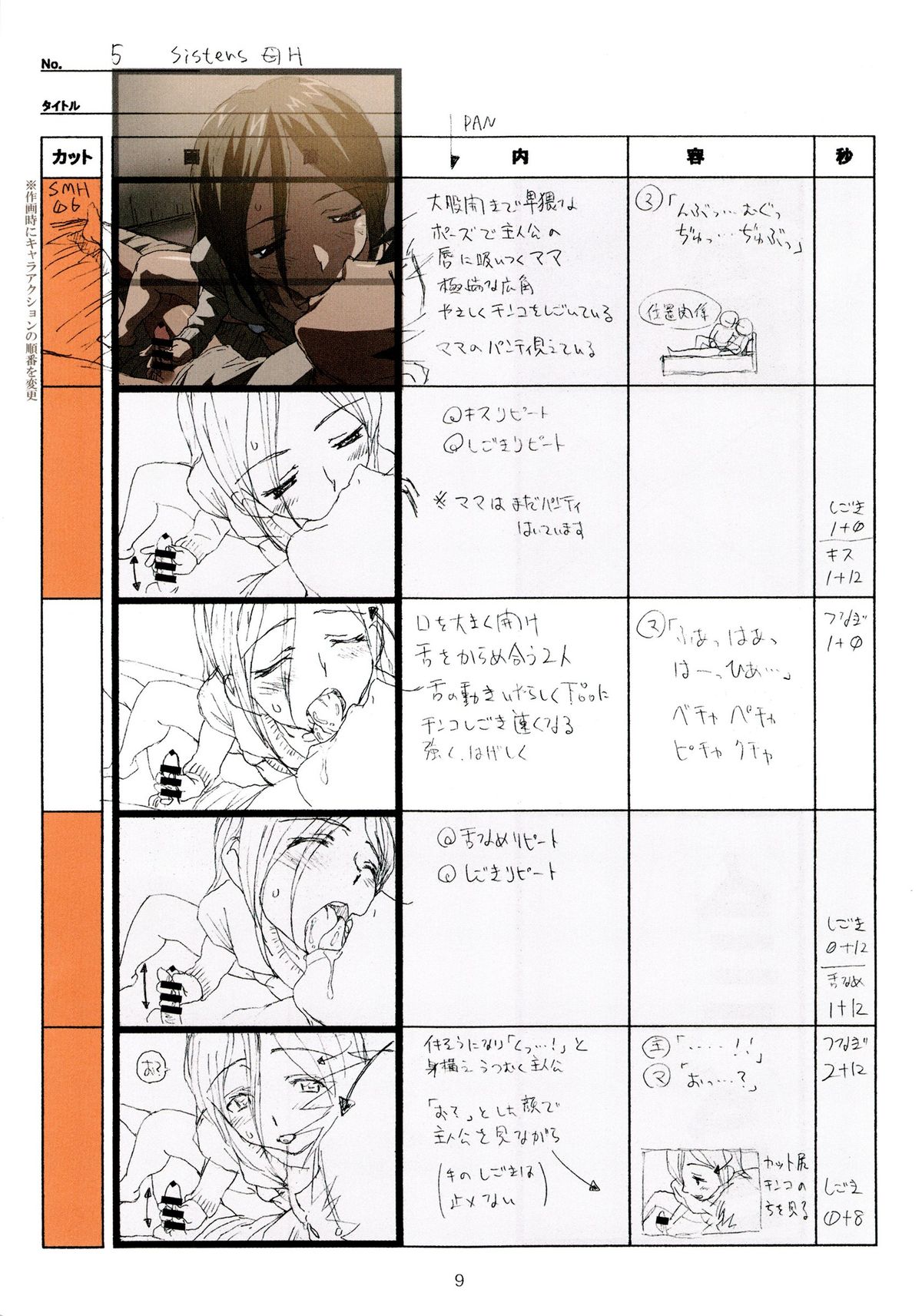 SISTERS -Natsu no Saigo no Hi- H Scene All Part Storyboard page 9 full