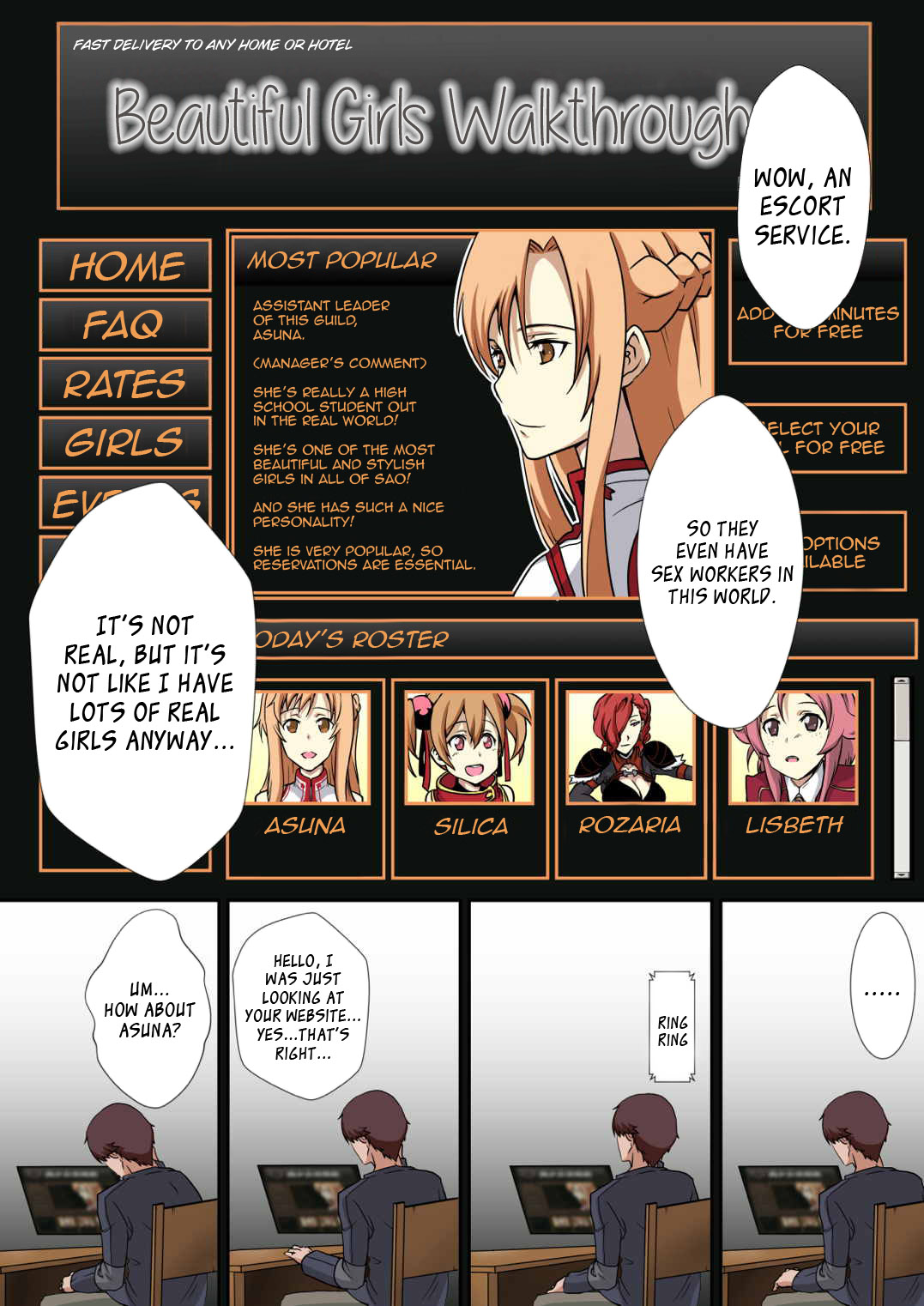 Deliheal Bishoujo Kouryaku Gumi Asuna desu | Asuna, the Escort from the Beautiful Girls Walkthrough Company   =SNP= page 2 full