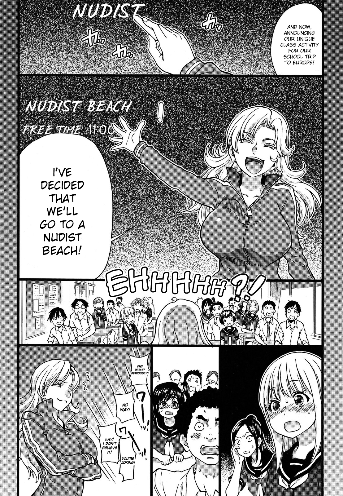 Nudist Beach ni Syuugaku Ryokoude!! Ch. 1-9 page 5 full