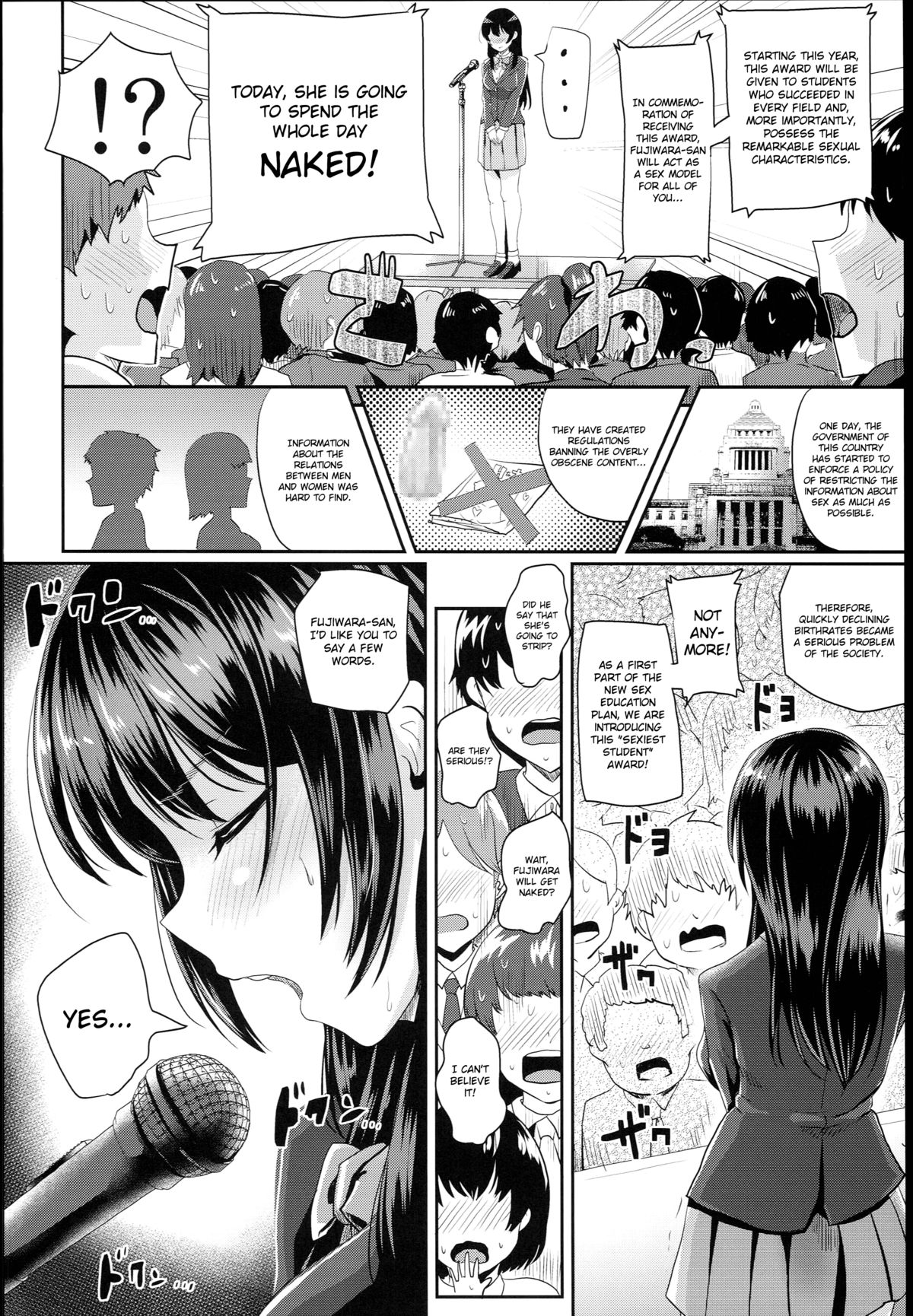 Sei no Mohan! ~Zenra Choukai Hen~ | Sex Model! ~Nude Morning Assembly Chapter~ page 6 full