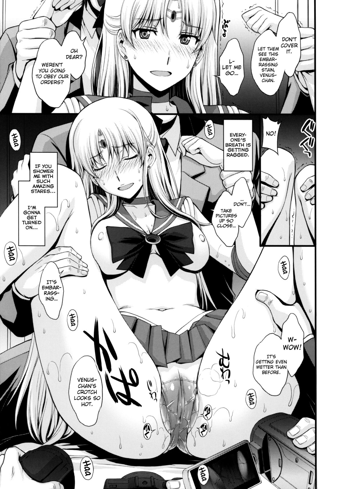 Venus ga Oji-san ni Camera Mesen de Makuwararete Mawasaremashita. | Sailor Venus - Venus Had Her Hymen Broken and Was Gang Raped by Old Men on Camera. page 8 full