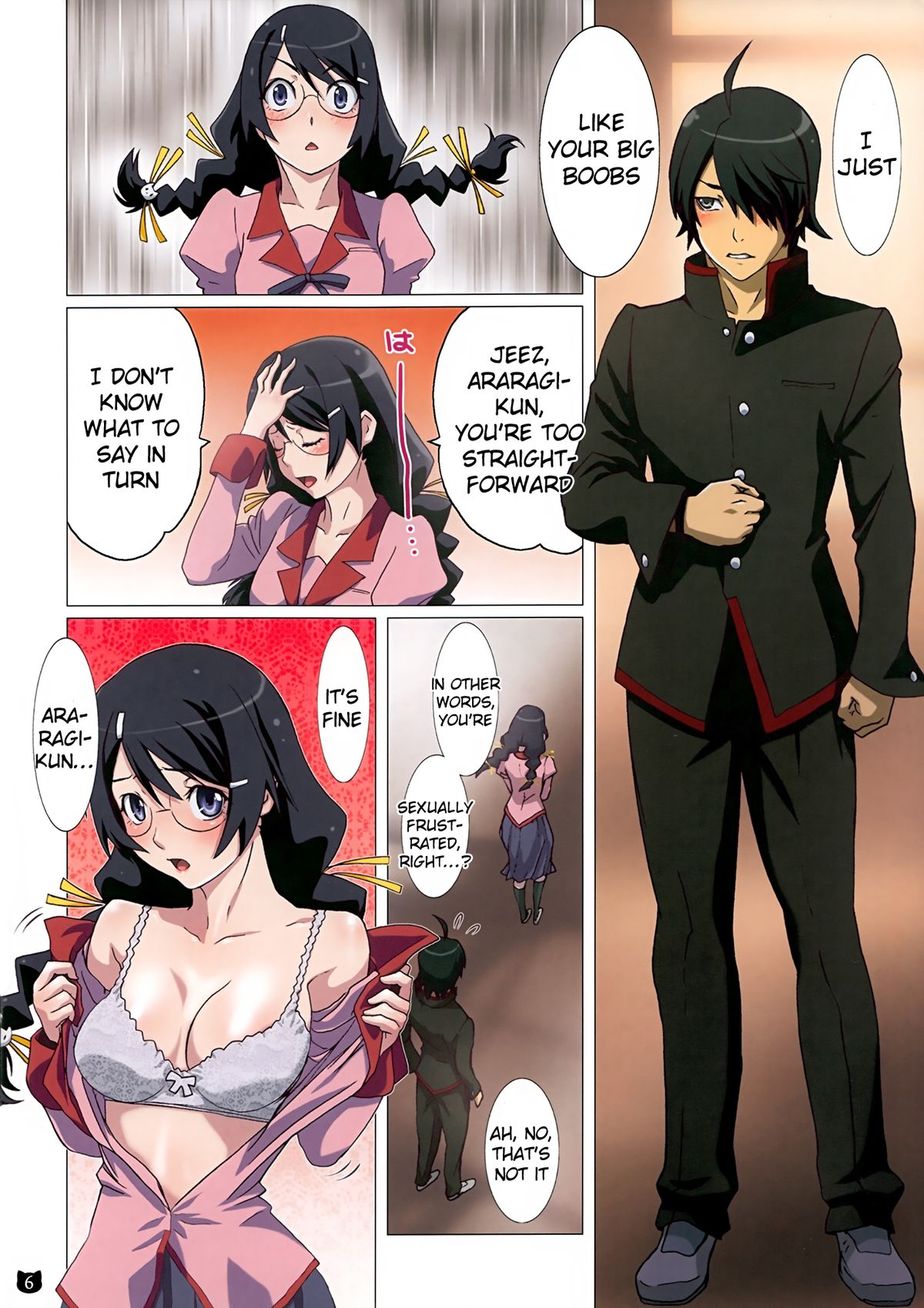 Araragi-kun wa Yokkyuufuman page 6 full