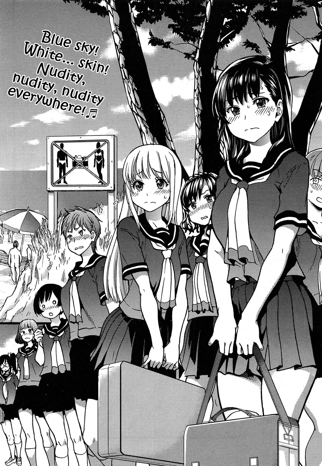 Nudist Beach ni Shuugakuryokou de!! Ch. 1-6 page 2 full