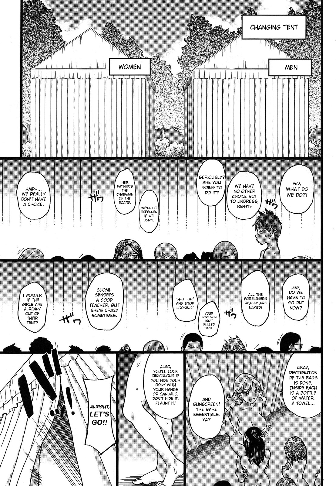 Nudist Beach ni Shuugakuryokou de!! Ch. 1-6 page 8 full