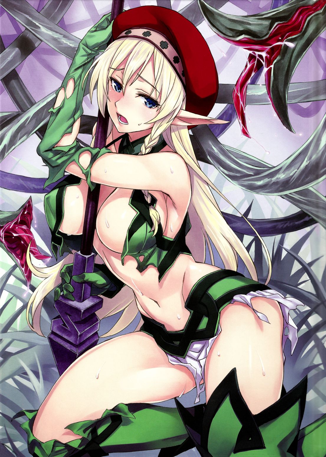 Queen's Blade Kanzen Haiboku Gashuu Vanquished Queens 3 page 2 full