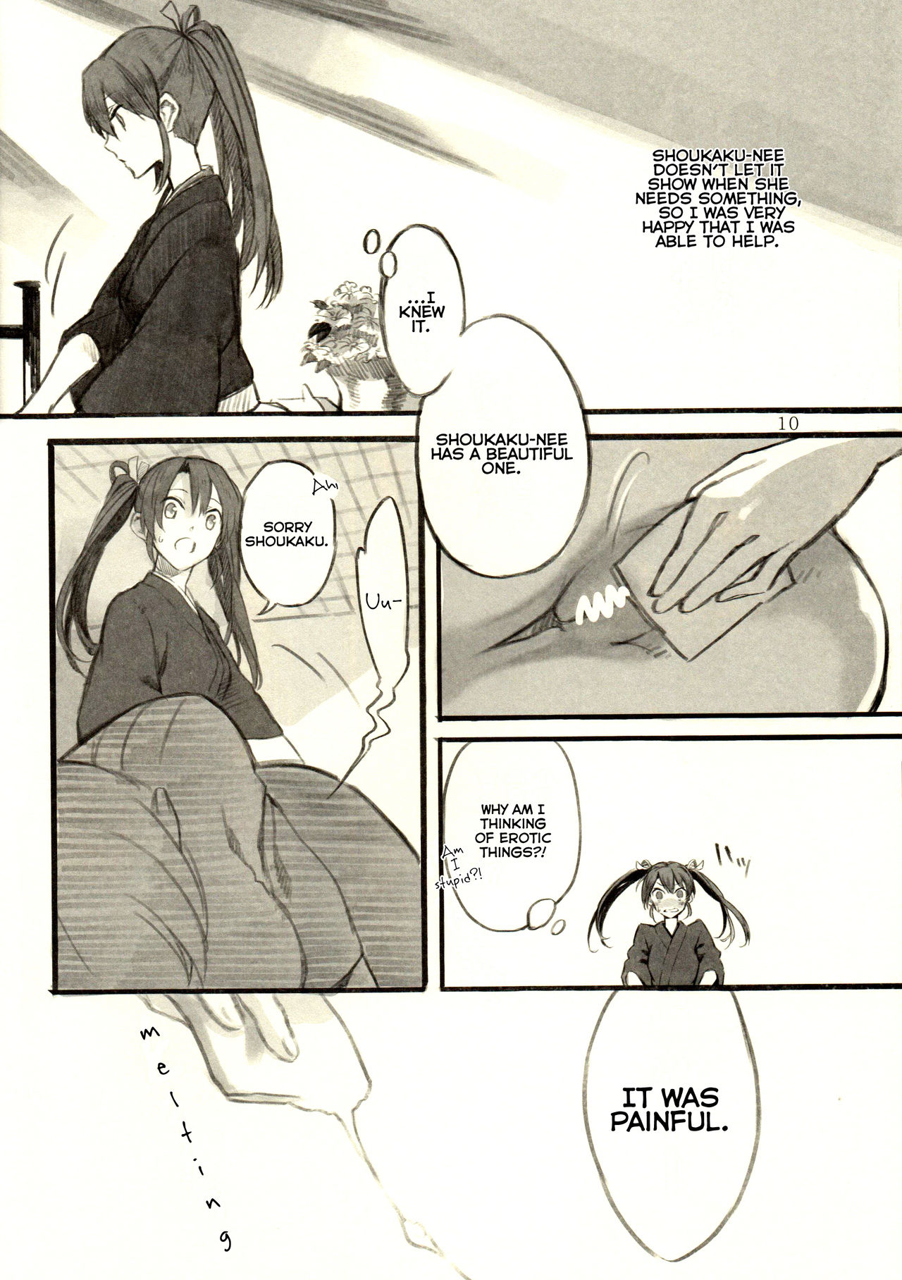 Omutsu no Shoukaku-san ni Zuikaku-chan Muramura shichau Hon. | Zuikaku Gets Turned on by Shoukaku in Diapers. page 9 full