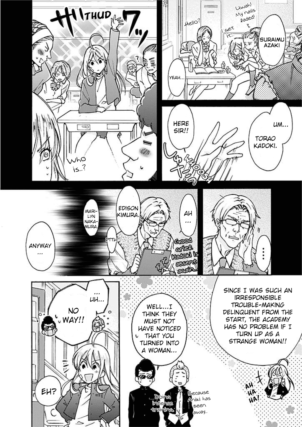 Nyotaika Yankee Gakuen ☆ Ore no Hajimete, Nerawaretemasu. 2 | Genderbender Yankee School ☆ They're Trying to Take My First Time. 2 page 5 full