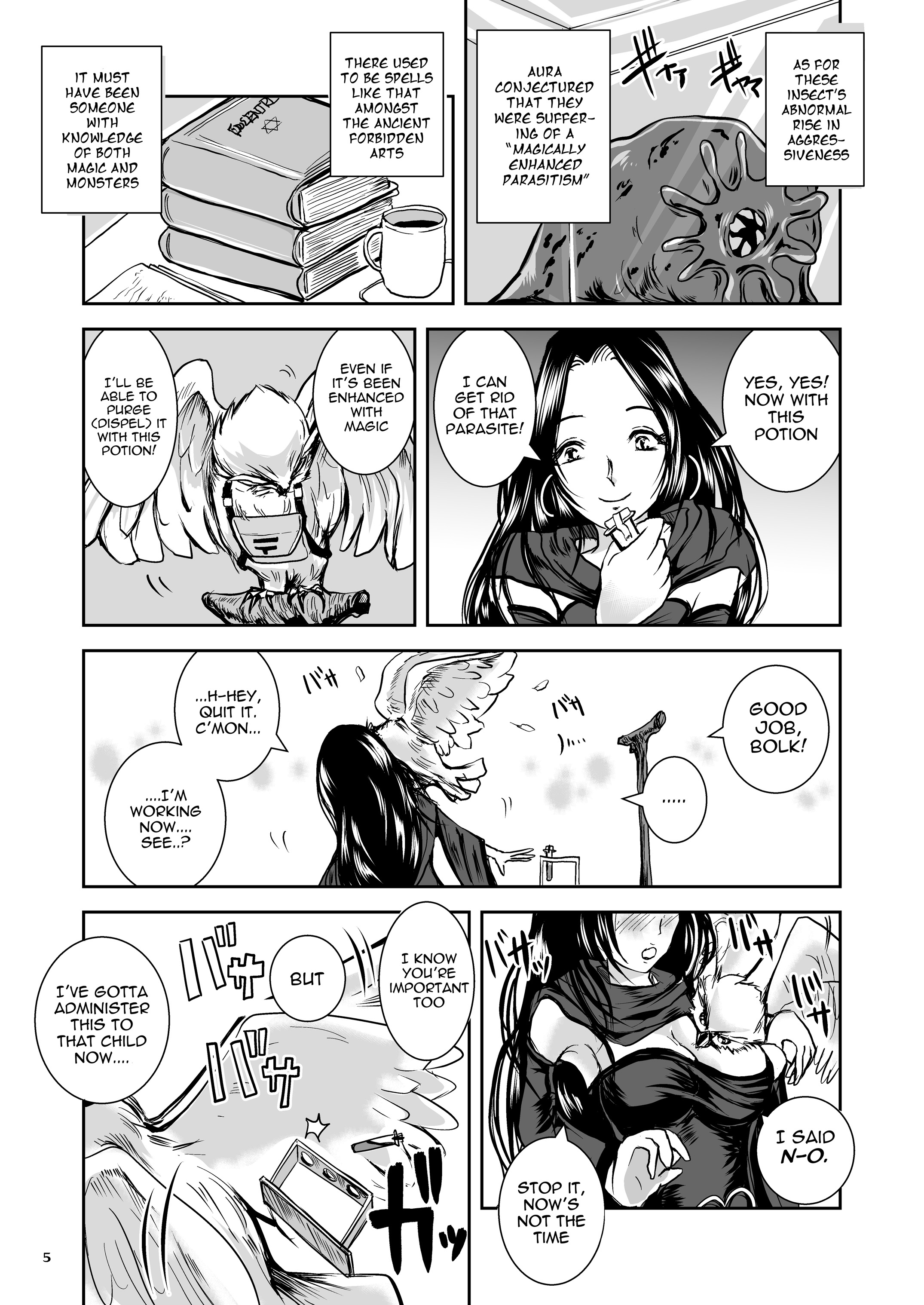 Oonamekuji to Kurokami no Mahoutsukai - Parasitized Giant Slugs V.S. Sorceress of the Black Hair as Aura page 5 full