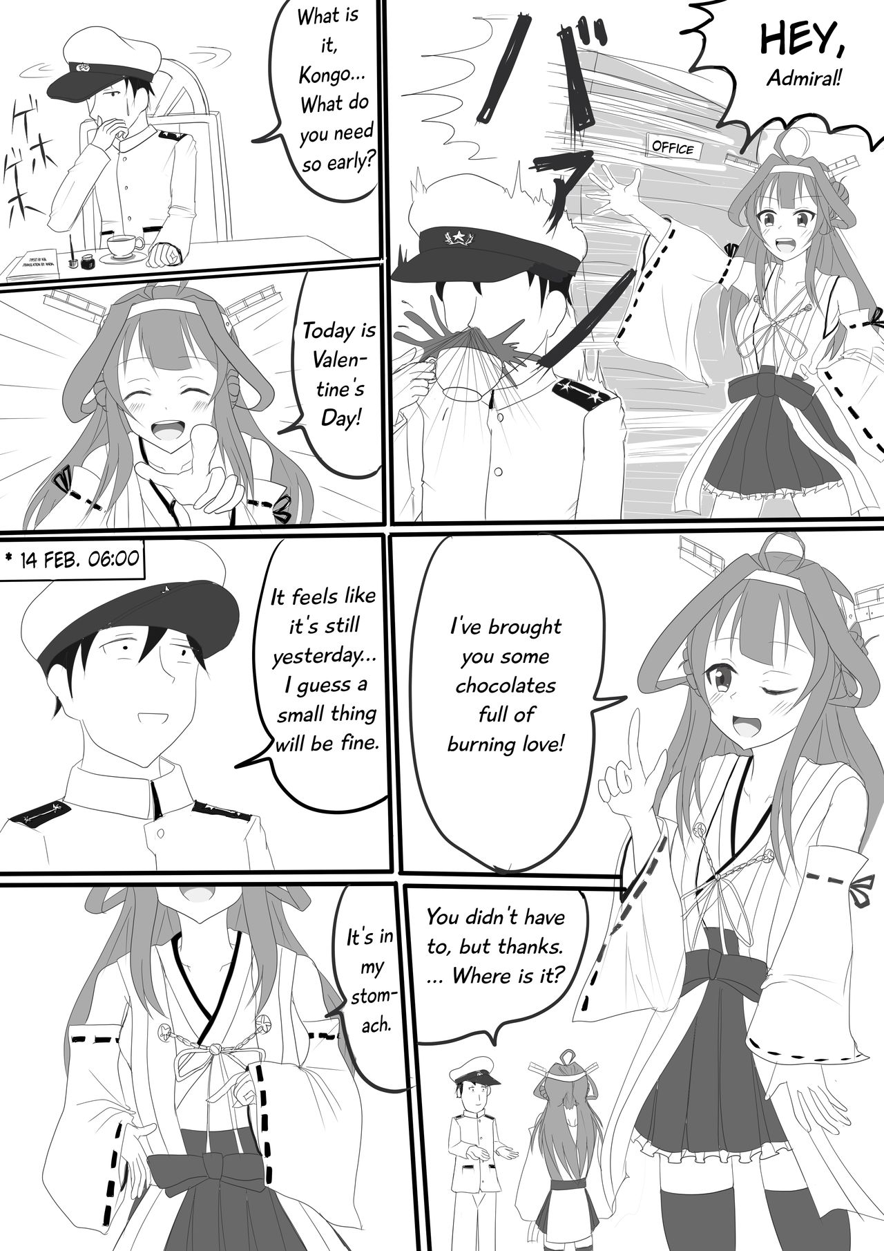Kongou no Valentine Choco | Kongo's Valentine Chocolate page 1 full