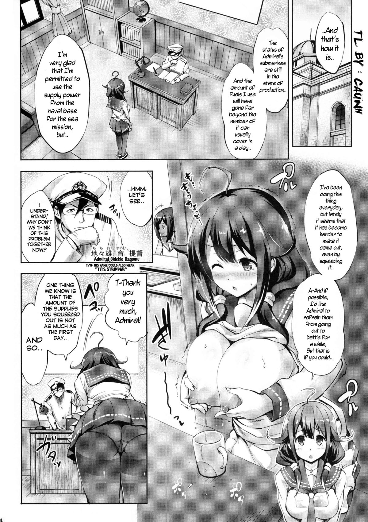 Taigei Ikunyu Nisshi | Taigei's Breasts Care Diary   =CaunhTL= page 4 full