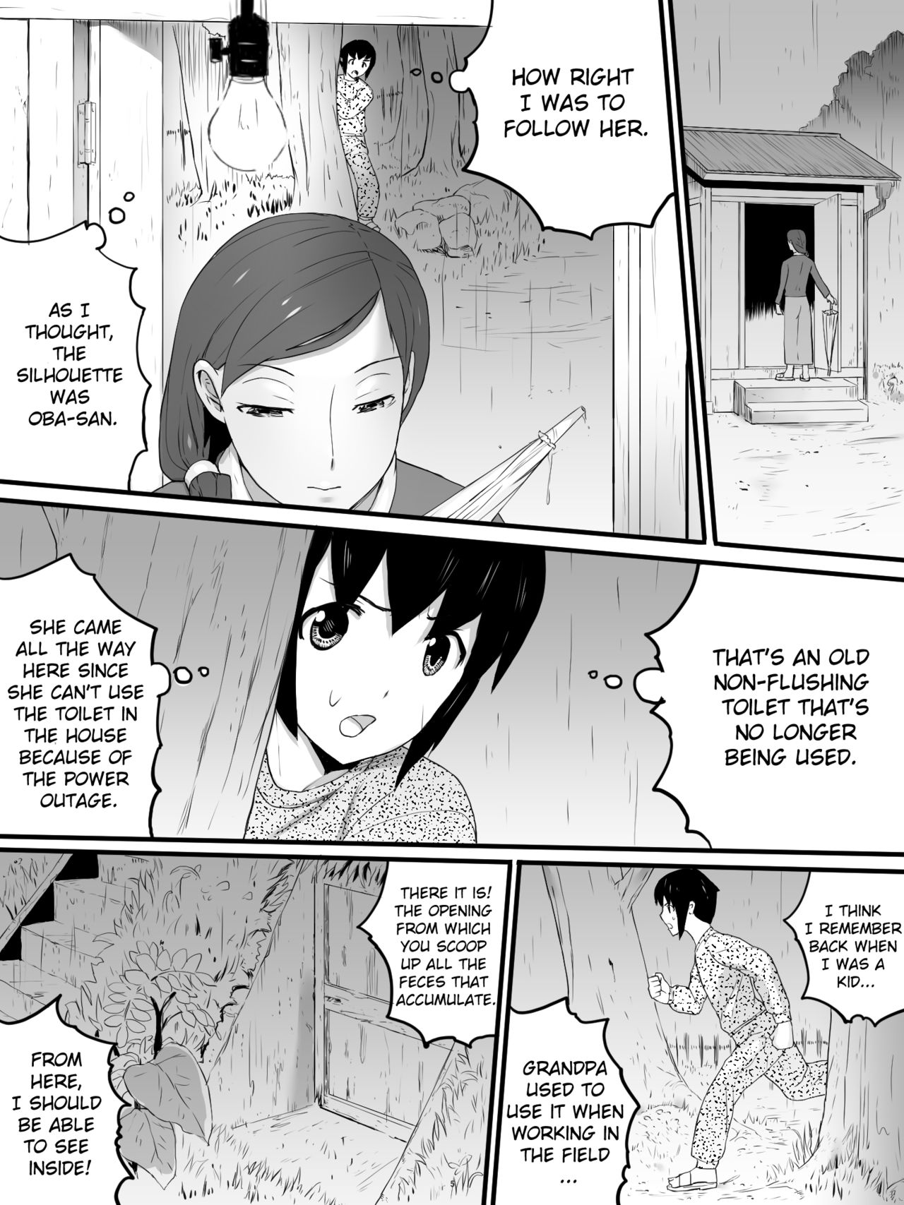 Oba-san no Toile o Shita kara Nozoku page 6 full