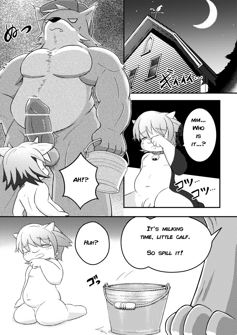 Ushi-kun MILKING. | Calf-kun MILKING. page 2 full
