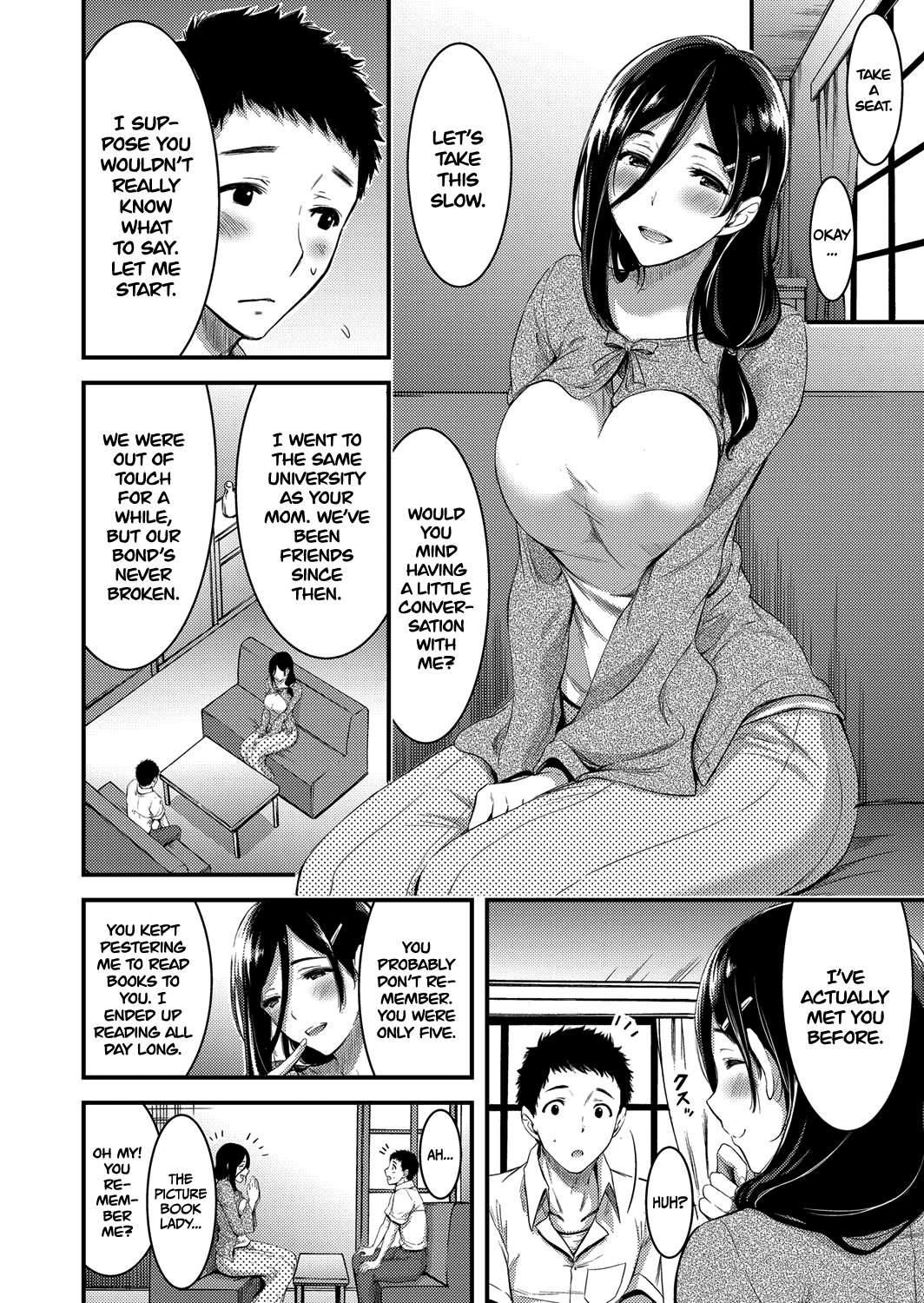 Doutei Tsumamigui Counselor ~Yuujin no Musuko ni Kindan Fudeoroshi~ | The Counselor Who Eats Virgins for Breakfast ~Deflowering Her Friend's Son~   =Dark Mac + CW= page 6 full