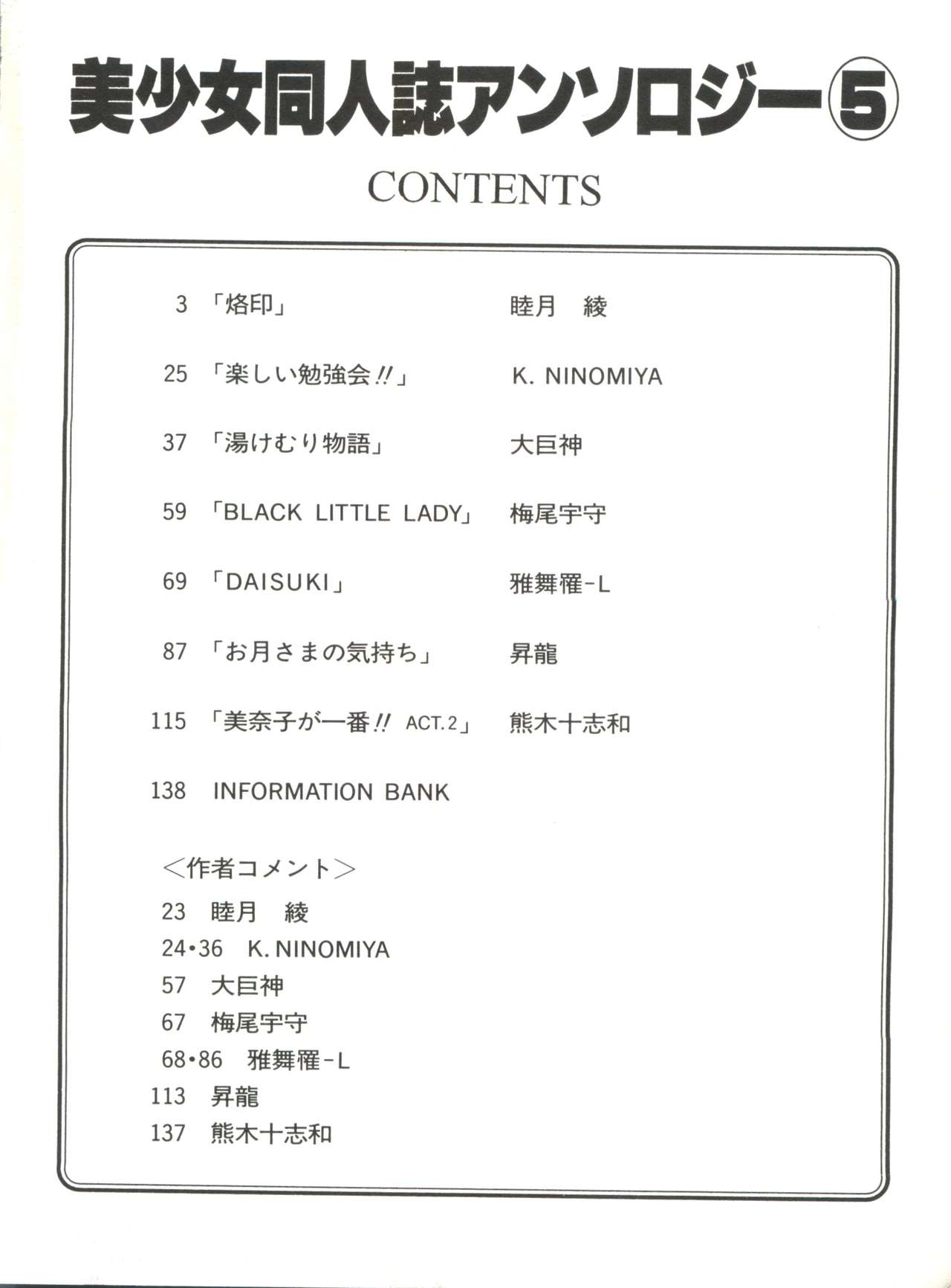 Bishoujo Doujinshi Anthology 5 - Moon Paradise 3 Tsuki no Rakuen page 4 full