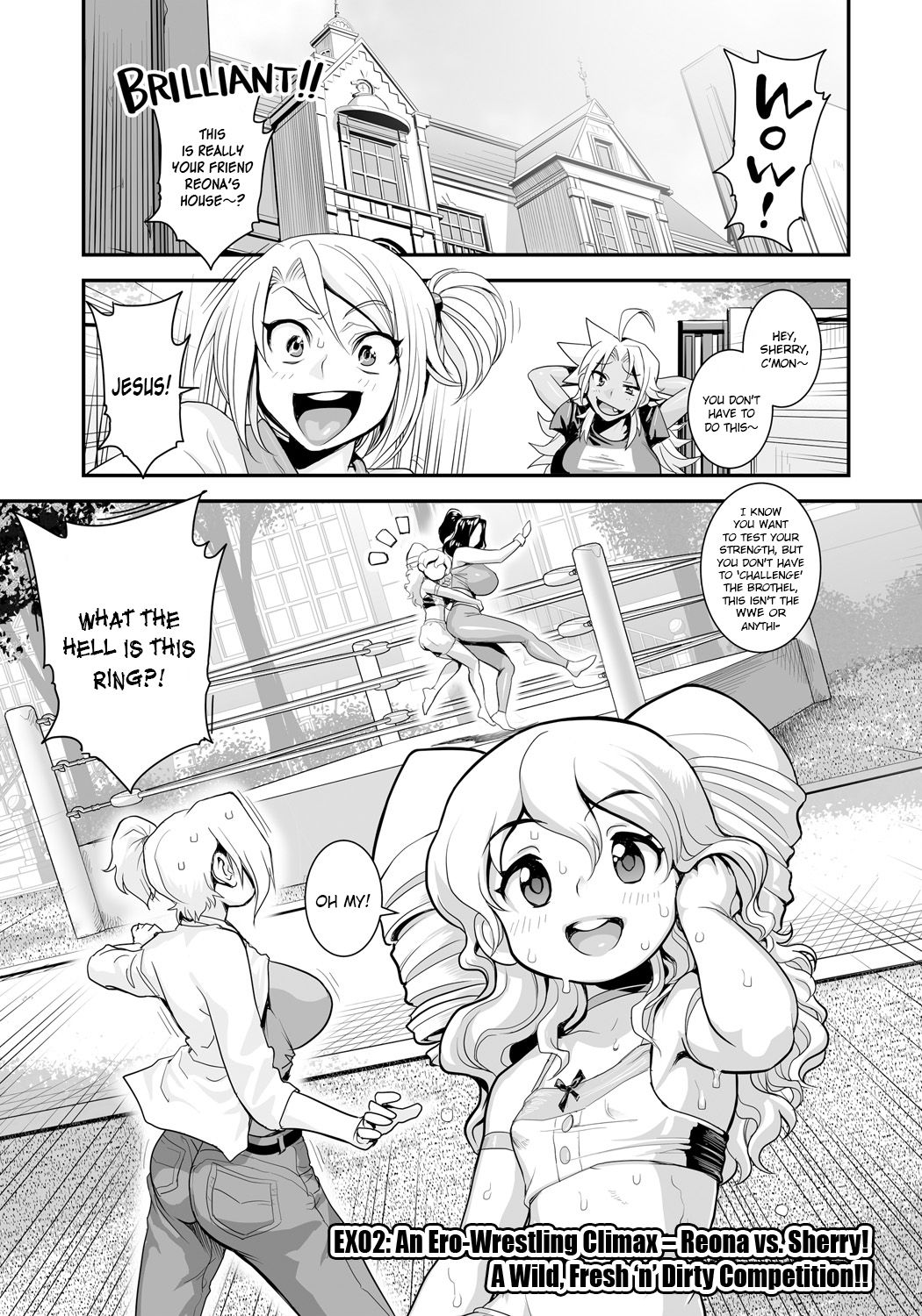 Energy Kyo-ka!! ~Bakunyuu JK. Gachizeme Hatsujouchuu!~ EX02: Choujou EroWres "Leona vs Sherry"! Sokushaku Fresh Dirty Ranbu!! page 5 full