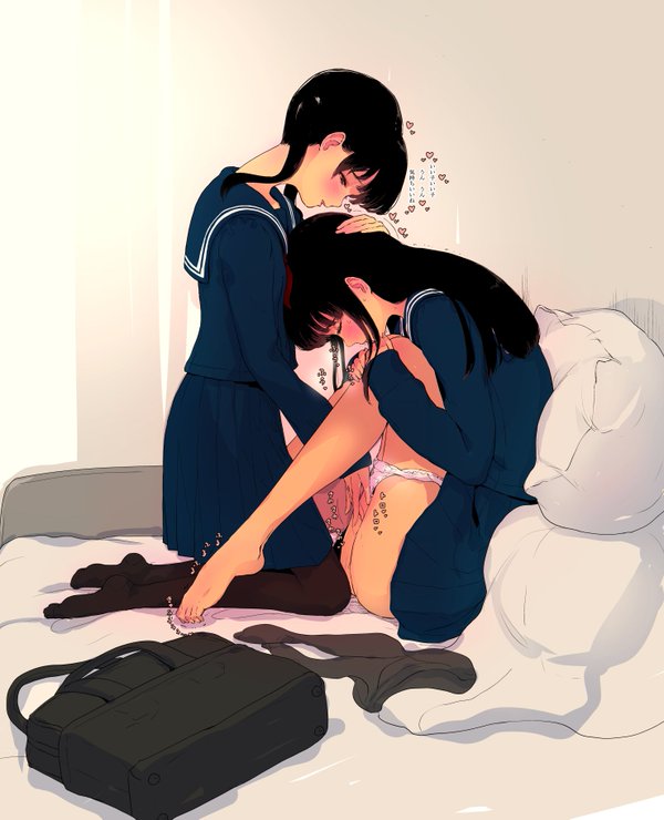 Yuri Couple no Youji Taikou Junyuu Omorashi Amayakashi H + Bukatsu no Senpai o Seiteki ni Amayakasu Kouhai-chan page 3 full