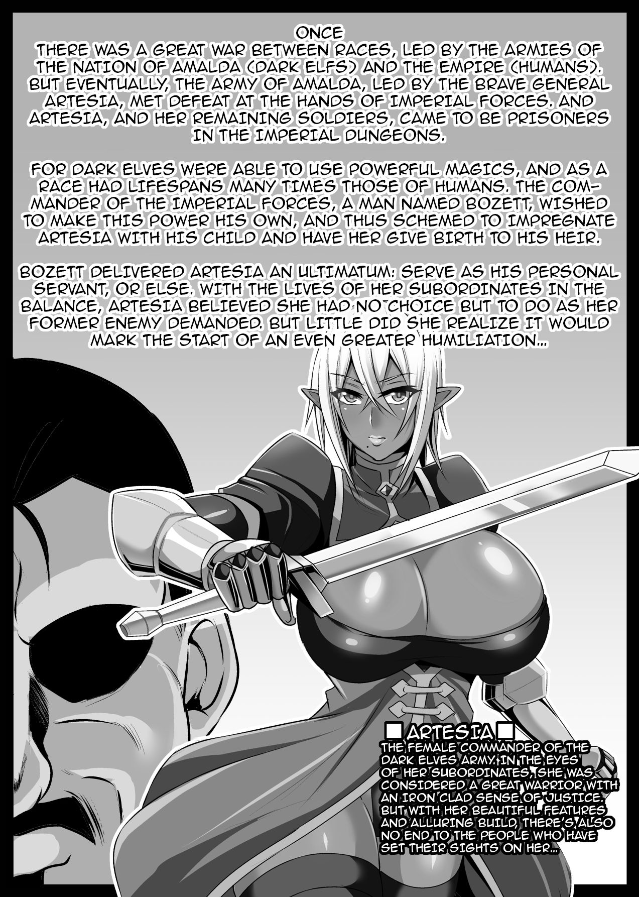 Onna Shougun Artesia - Dark Elf Haramase Choukyou Kiroku page 2 full