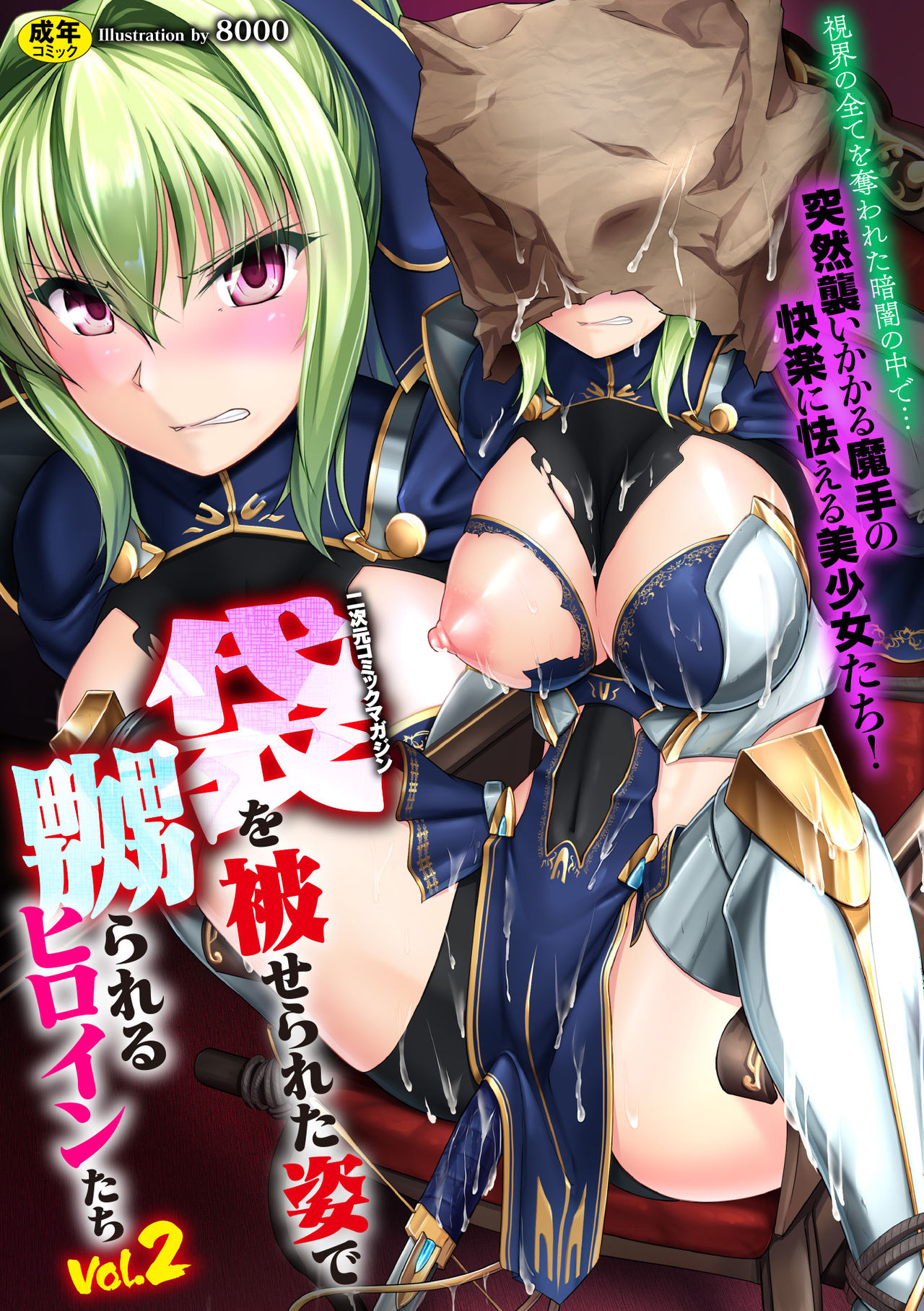 2D Comic Magazine Fukuro o Kabuserareta Sugata de Naburareru Heroine-tachi Vol. 2 page 1 full