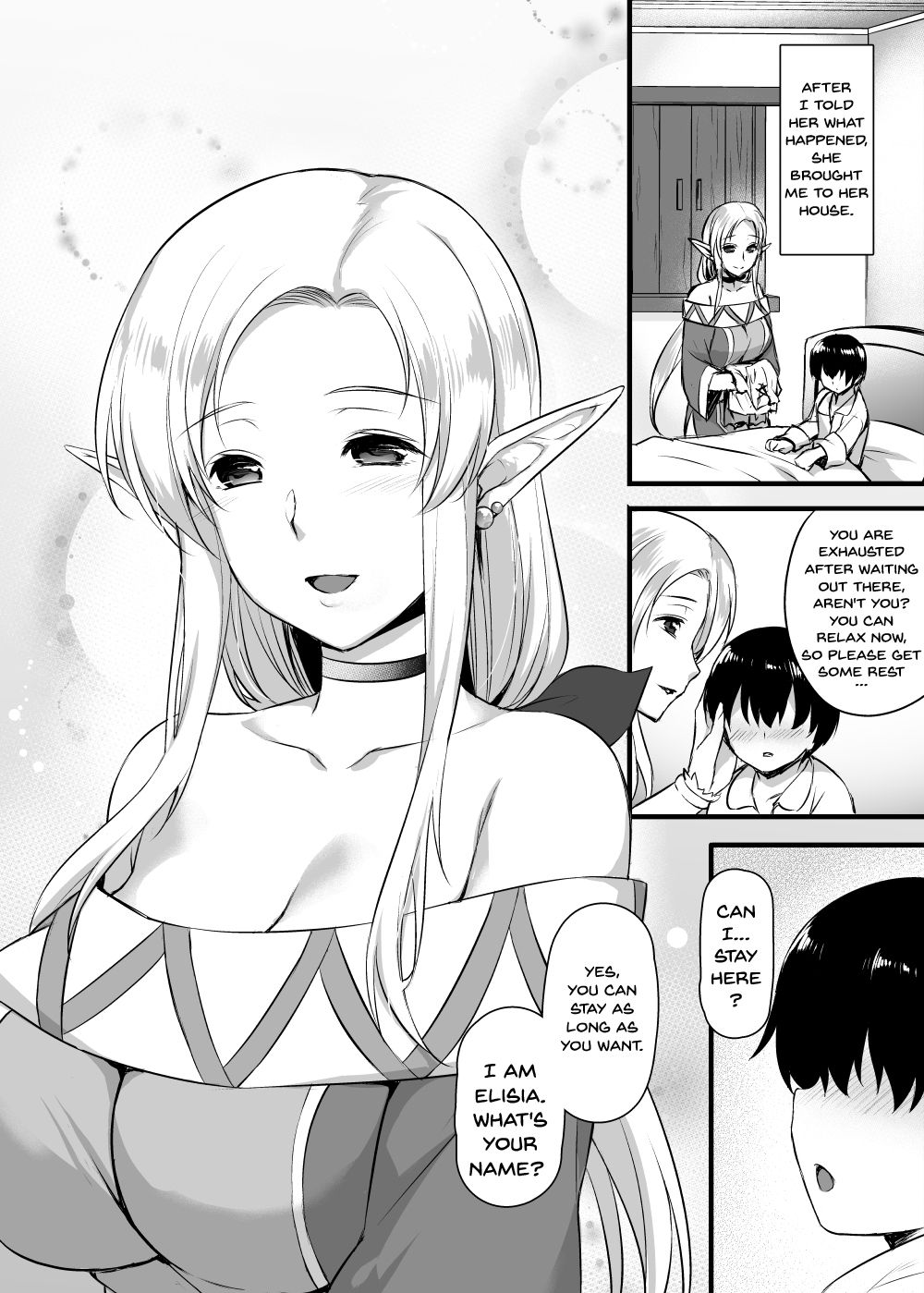Elf no Okaa-san ~Giri no Musuko no Me no Mae de Orc ni Okasarete~ page 3 full