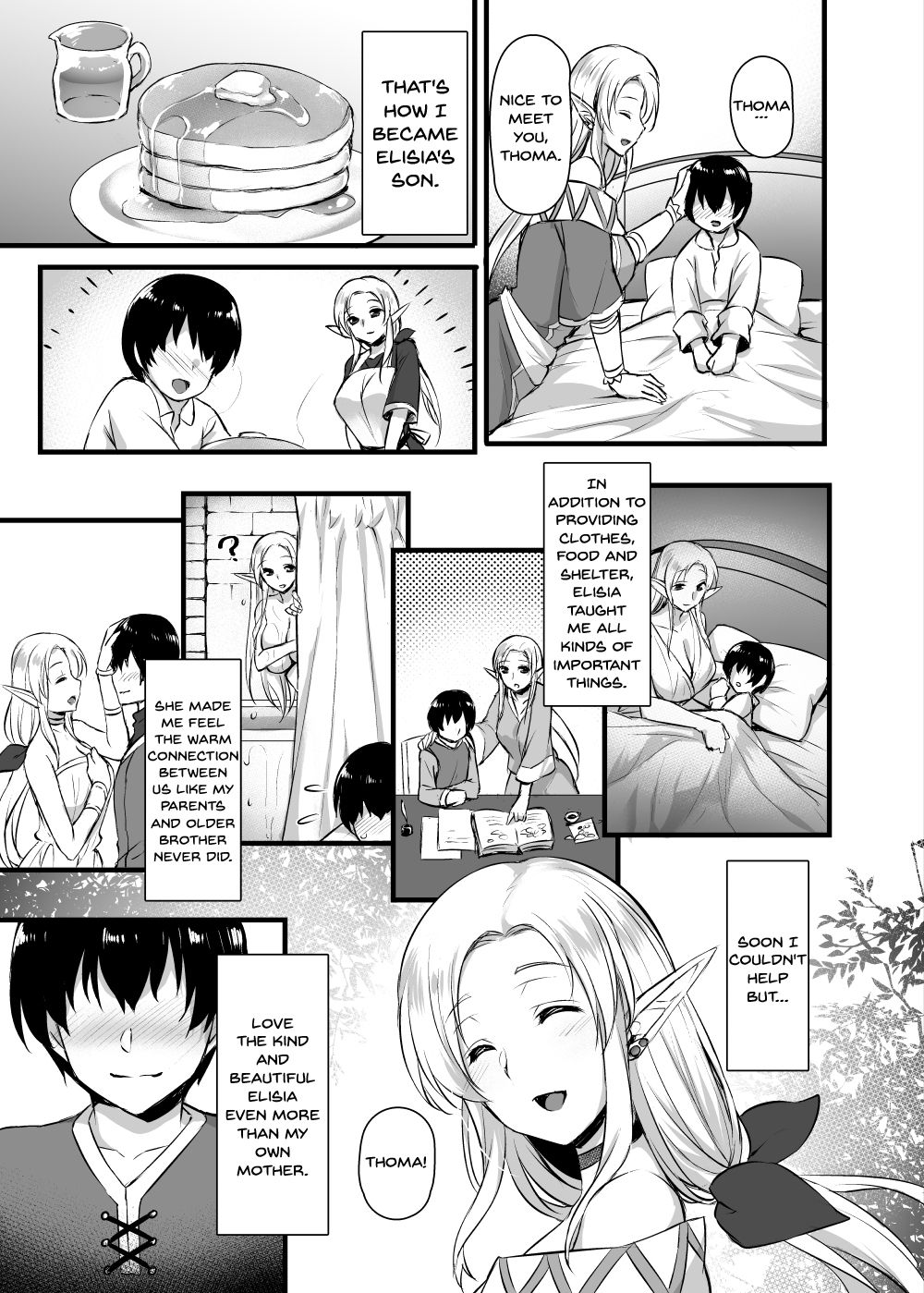 Elf no Okaa-san ~Giri no Musuko no Me no Mae de Orc ni Okasarete~ page 4 full