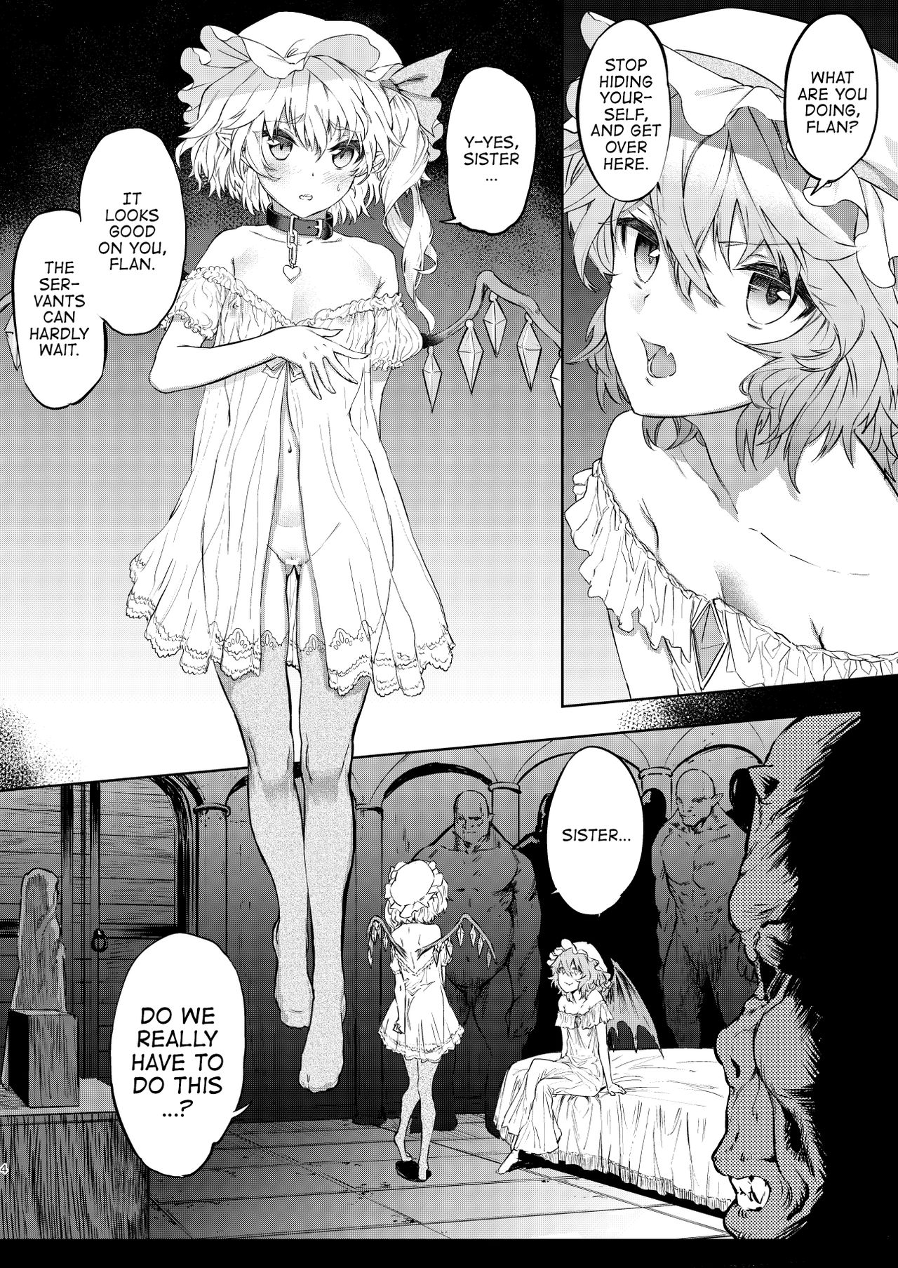 Watashi wa Shitsuke no Tame ni Flan o Otoko-domo ni Naburaseru | I'm letting a group of men torment my little sister Flan in order to teach her manners. page 3 full