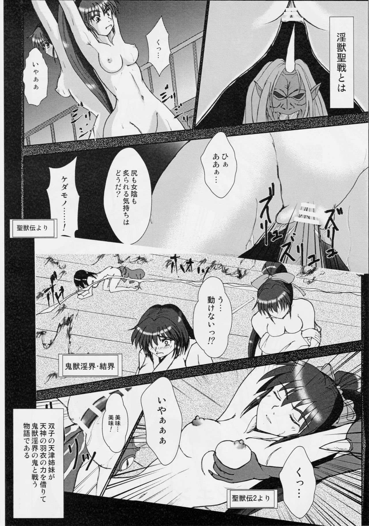 謎の赤猫団 5 淫獣大聖戦 護 Twin Angel War 姉妹肉牢編・淫 page 3 full