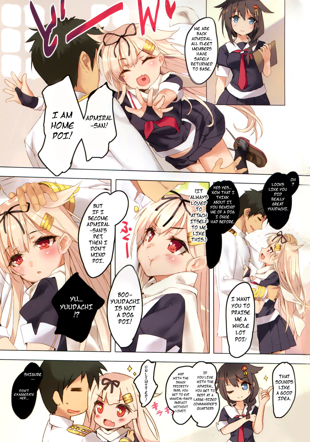 Yuudachi wa Teitoku-san ga Daisukippoi! | Yuudachi Loves Admiral-san Very Much, Poi! page 3 full