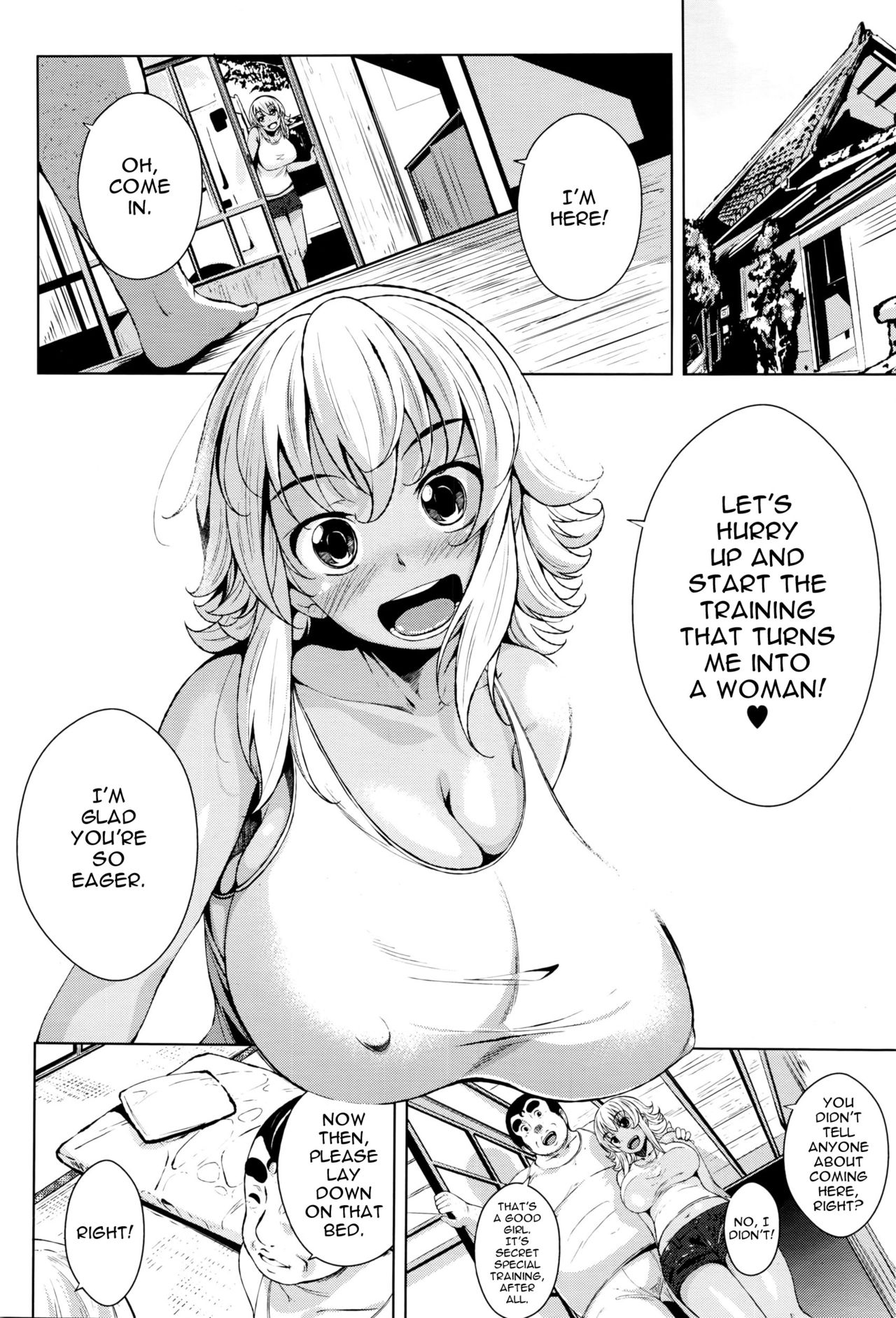 Hiyake Musume to Massage Oji-san | Tanned Girl and a Massage Giving Old Man page 4 full