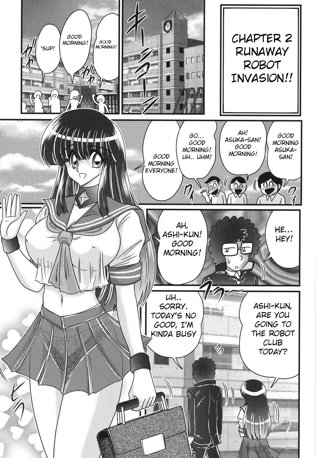 Sailor Fuku ni Chiren Robo Yokubou Kairo | Sailor uniform girl and the perverted robot Ch. 2 page 1 full