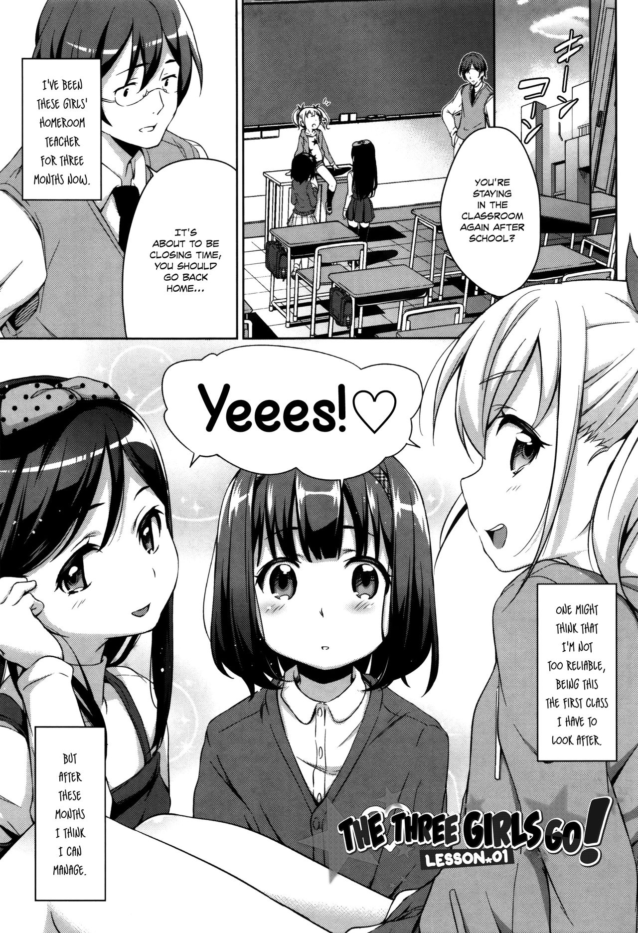 Sanbiki ga Yuku! | The Three Girls Go! page 1 full