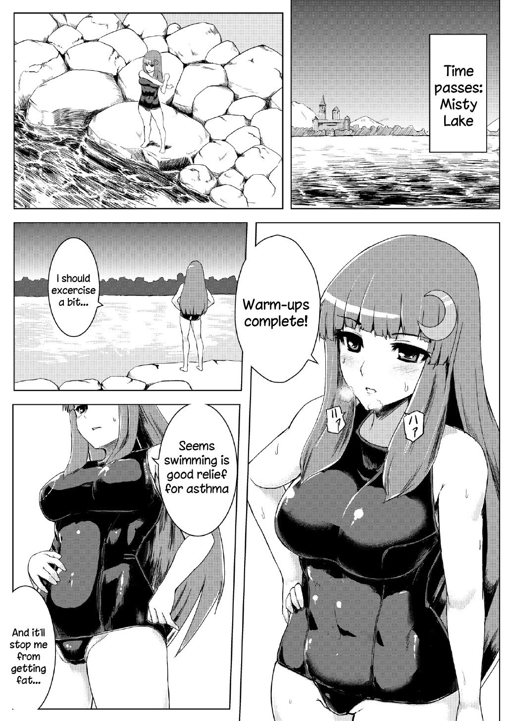 Sukumizu Patchouli Shokushu Jigoku | School Swimsuit Patchouli - Tentacle Hell page 3 full