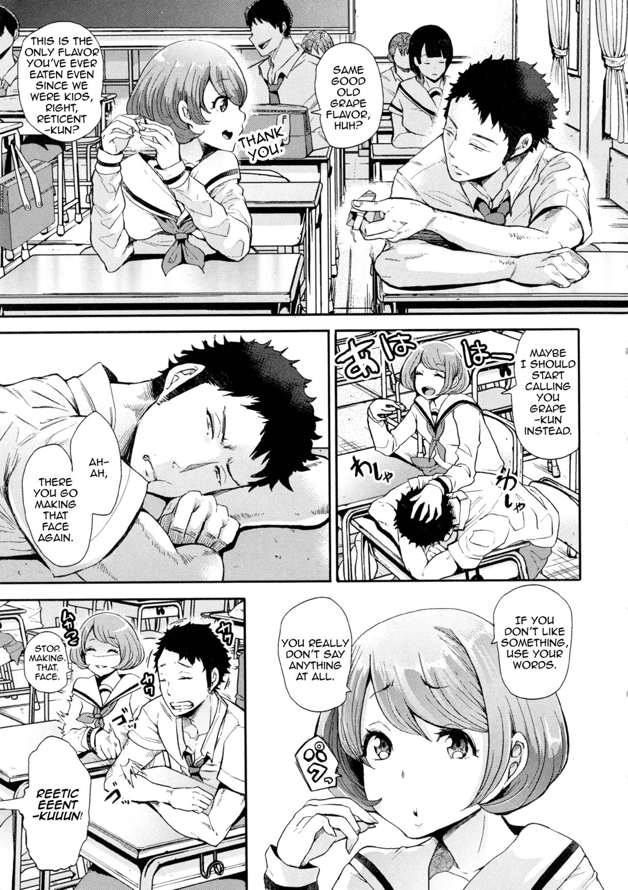 Mukuchi-kun x Hentai-chan - Reticent boy and Sexually pervert girl. page 7 full