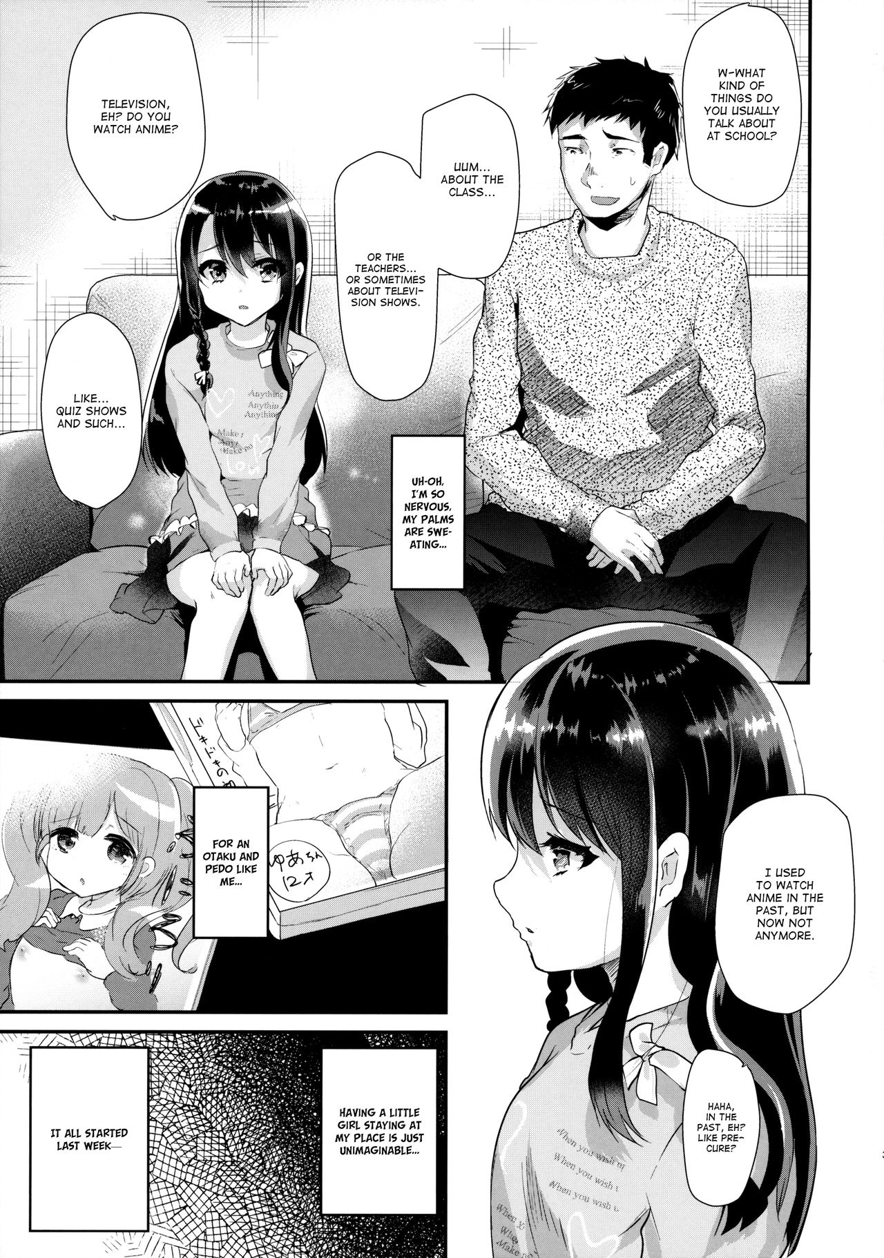 Lolicon to JS ga Futari de Otomari Shitara... | When A Grade Schooler & A Pedo Stay The Night page 4 full