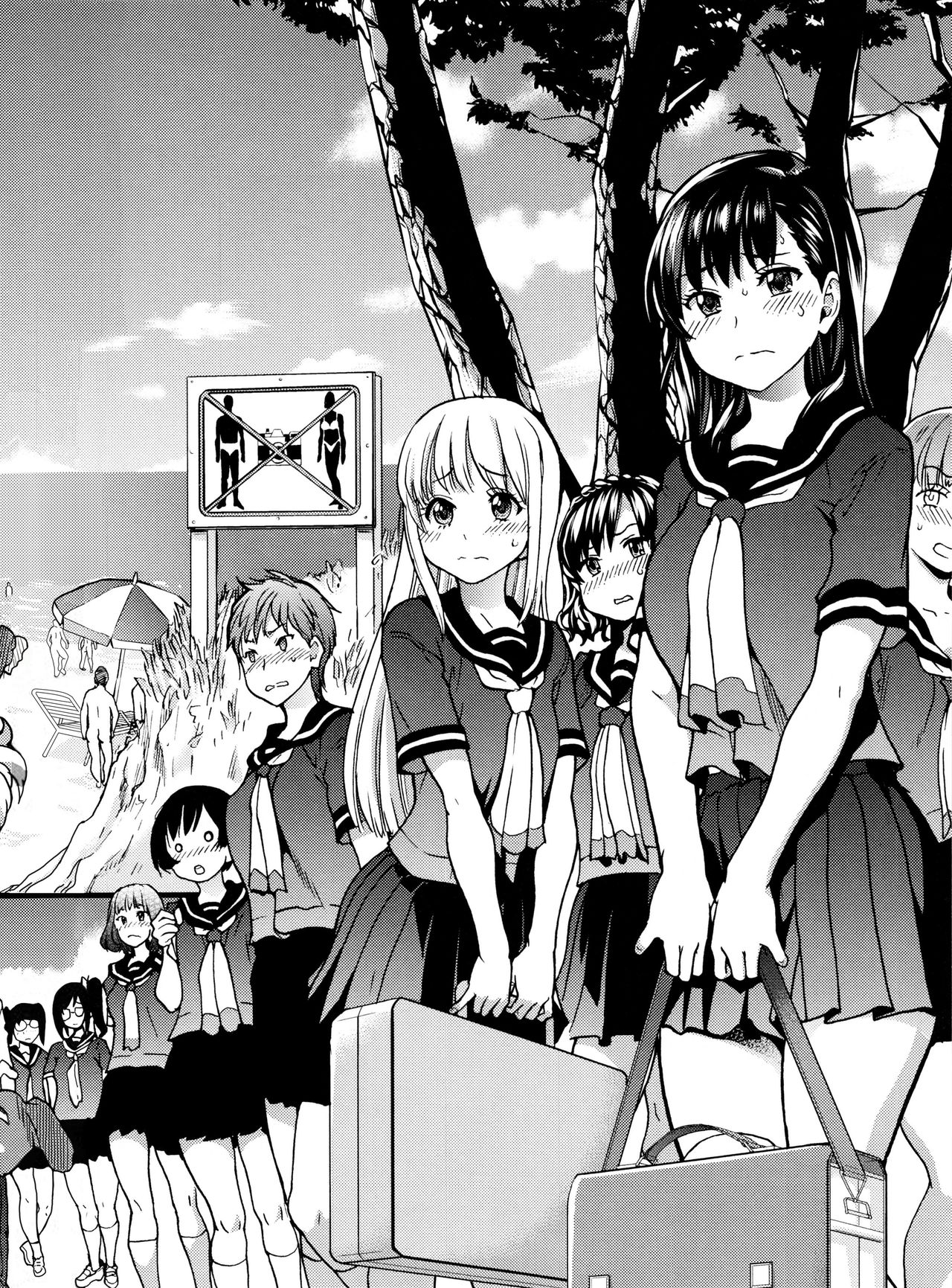 Nudist Beach ni Syuugaku Ryokoude!! - In school trip to the nudist beach!! page 8 full
