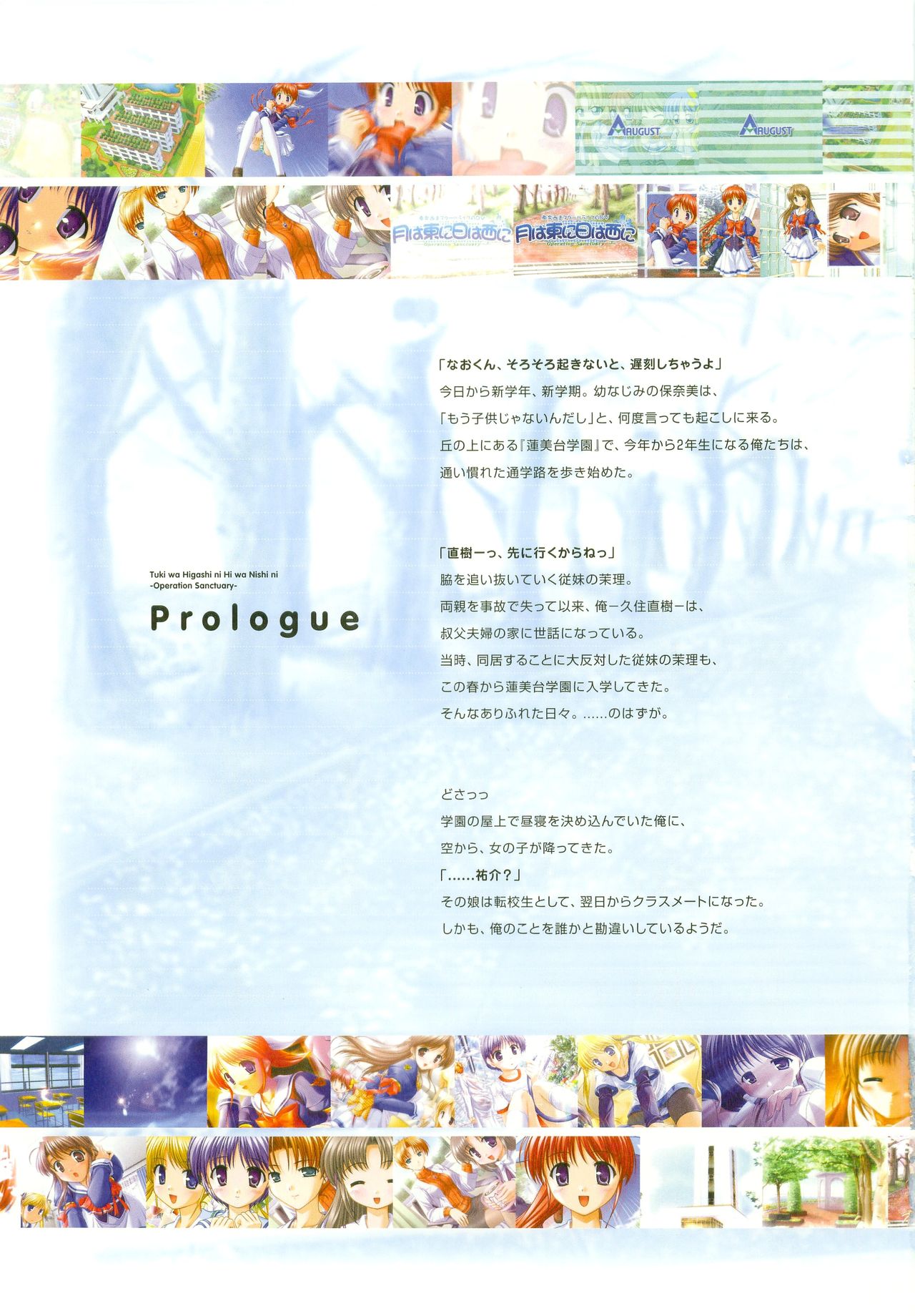 Tsuki wa Higashi ni Hi wa Nishi ni - Operation Sanctuary - Visual Fan Book Shokai Ban page 8 full