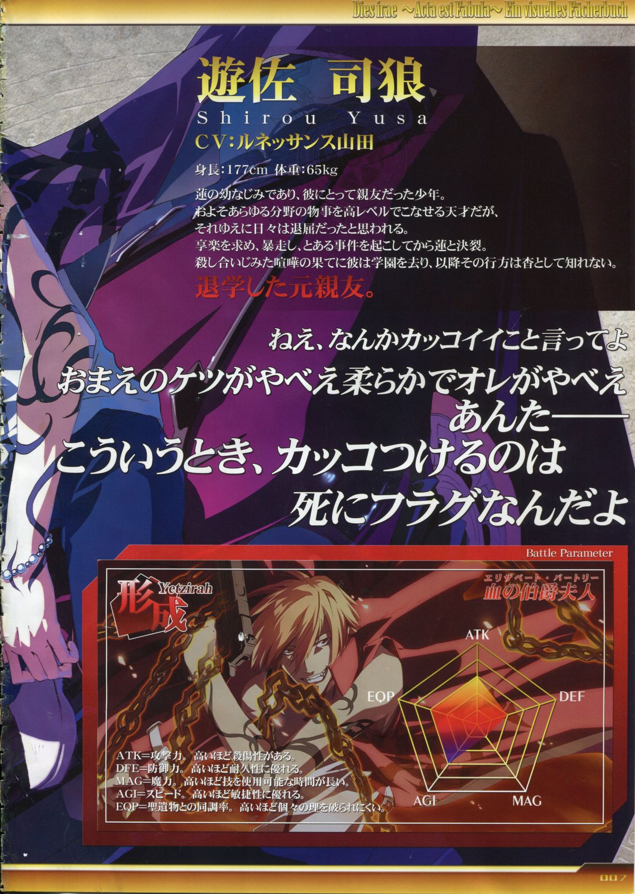 Dies irae Visual Fanbook - White Book page 8 full
