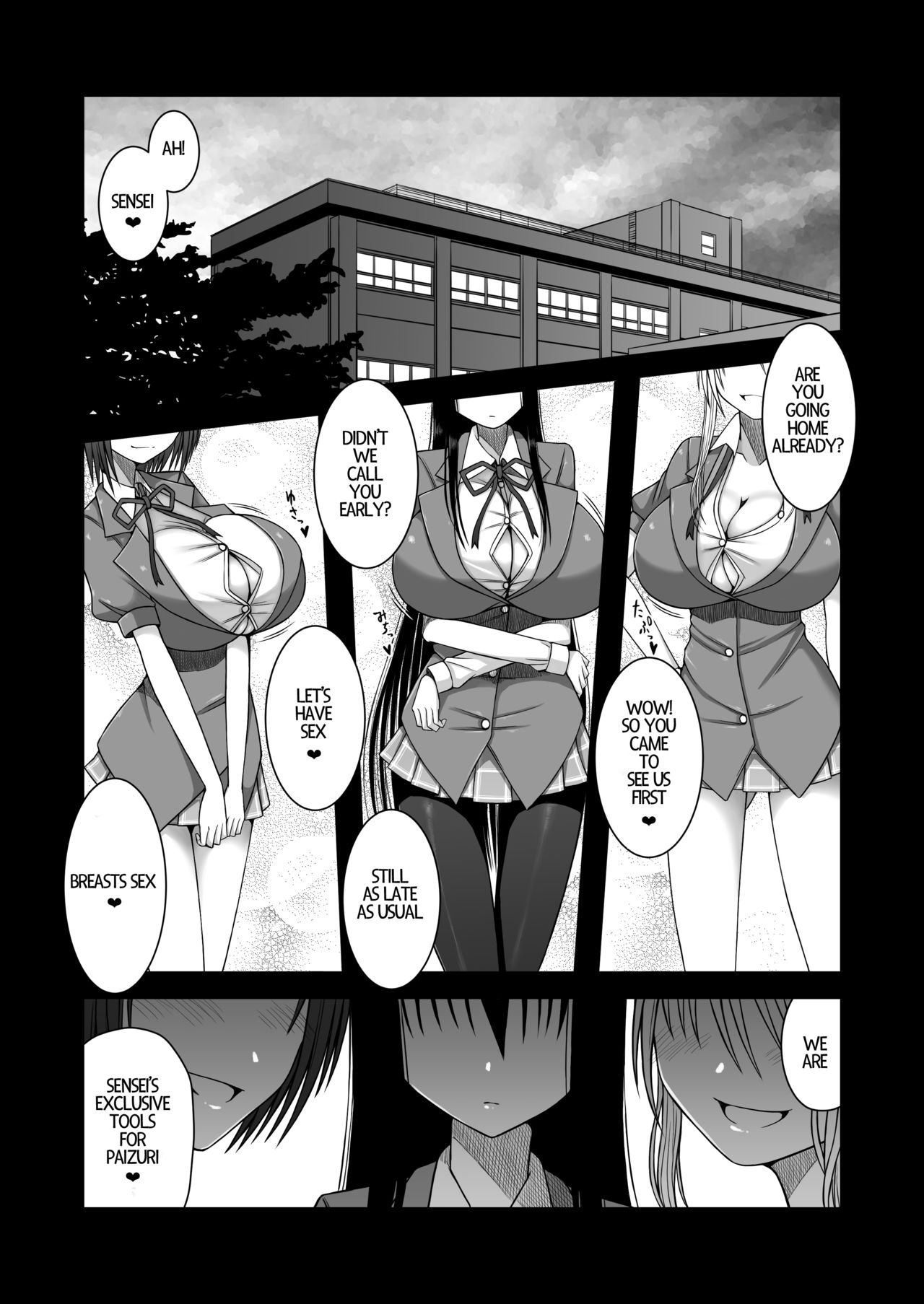 Erochichi Joshikousei ni Shinu hodo Shiboritorareru | Being Milked To Death By Busty Erotic Highschool Girls page 3 full