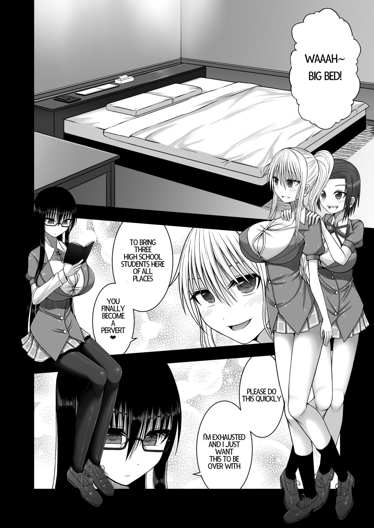 Erochichi Joshikousei ni Shinu hodo Shiboritorareru | Being Milked To Death By Busty Erotic Highschool Girls page 4 full