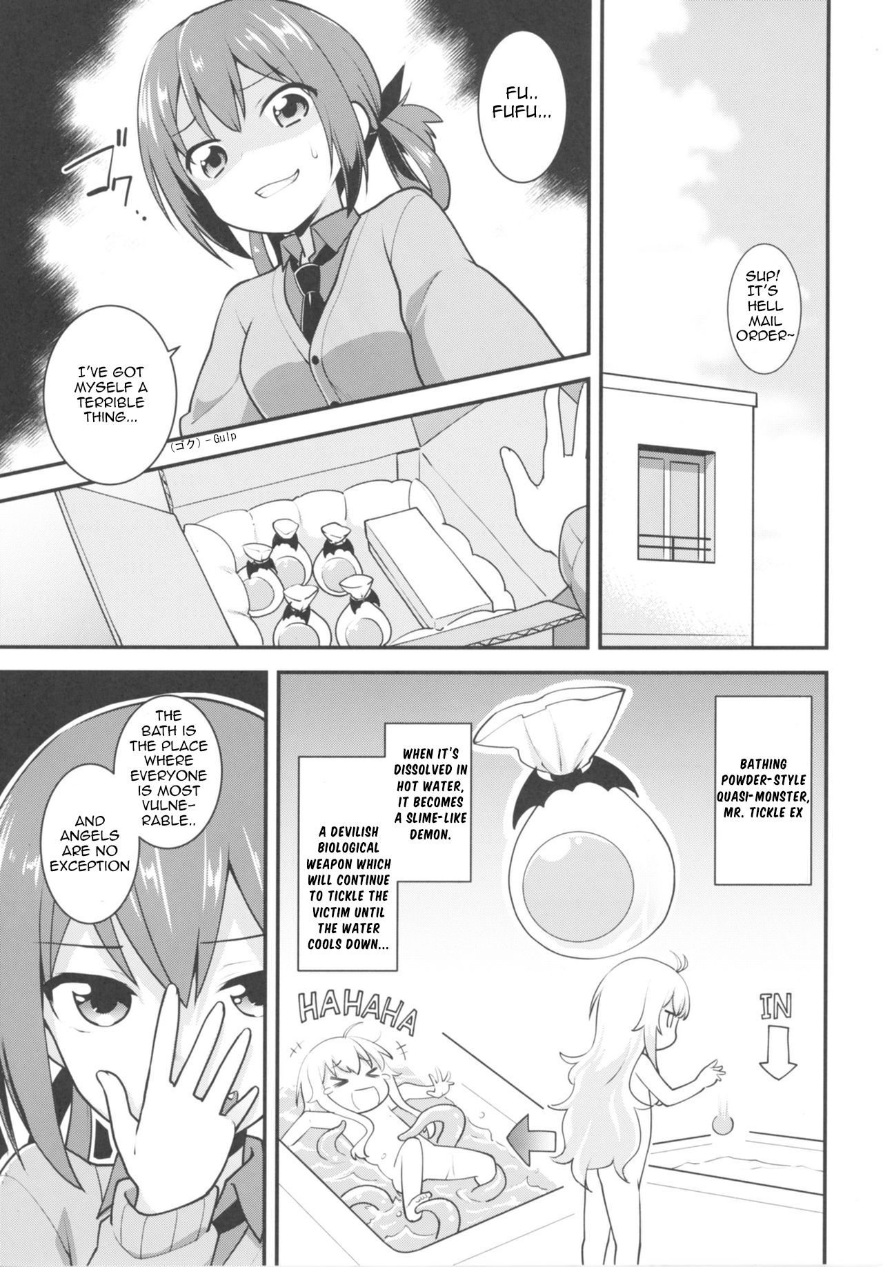 Satania VS Shokushuburo | Satania VS Tentacle Bath page 4 full