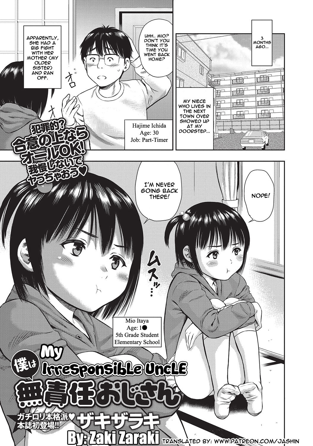 Boku wa Musekinin Oji-san | My Irresponsible Uncle page 1 full