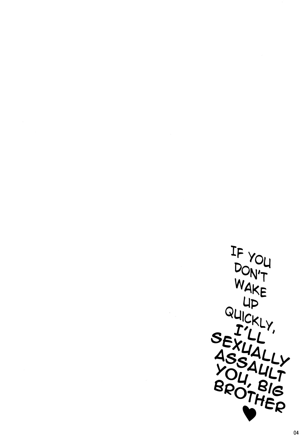 Onii-chan Hayaku Okinai to Itazura Shichauzo | If you don't wake up quickly, I'll sexually assault you, Big brother♥ page 3 full