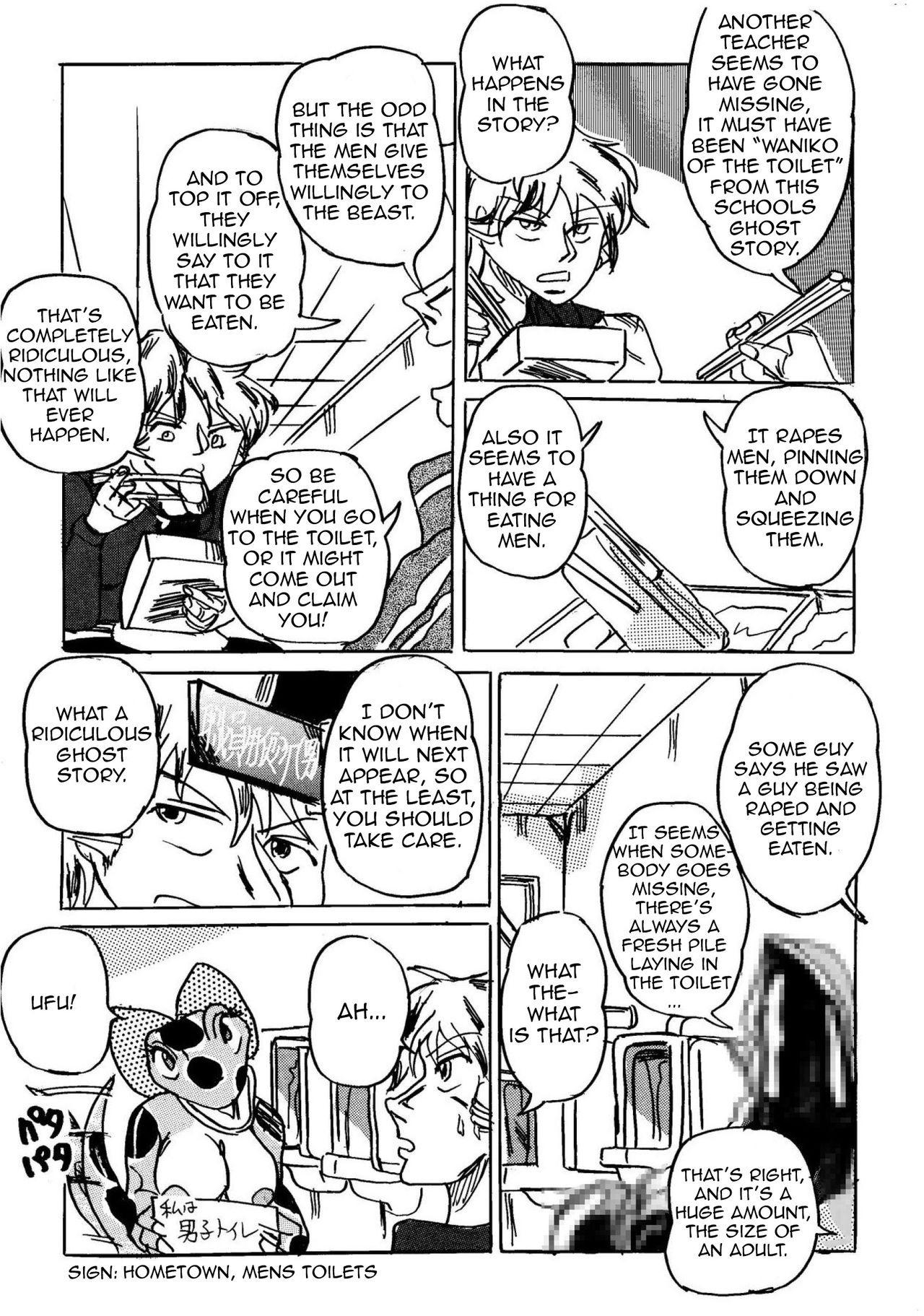 Joshi Toilet no Waniko-san ~ Hishokukei Danshi Hen | Waniko In the Toilet ~ Men's Desire To Be Eaten Version page 9 full