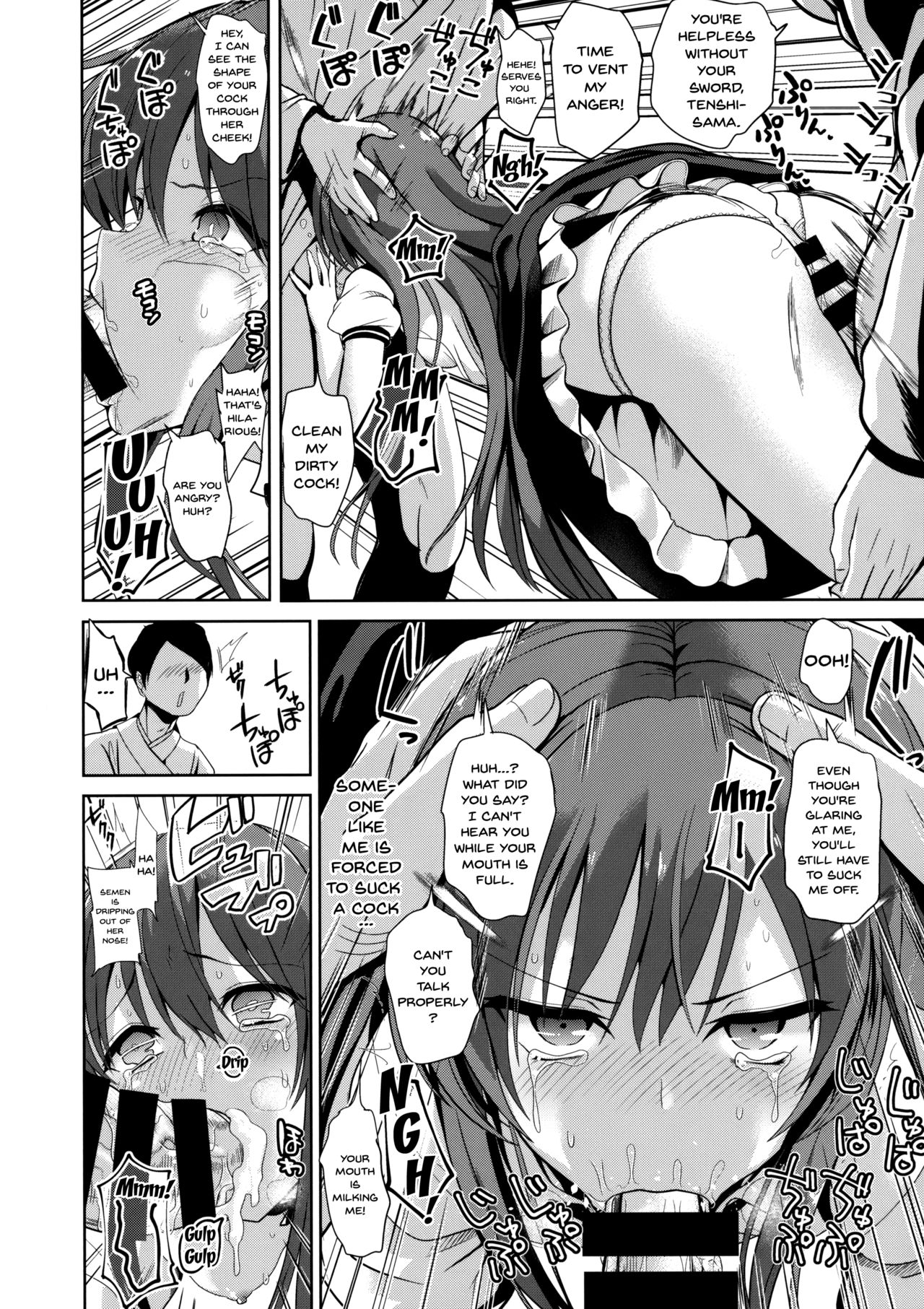 Touhou Lynch 2 Hinanai Tenshi Namaiki na Tenshi-chan ni Oshioki | A punishment for the cheeky Tenshi-chan page 7 full