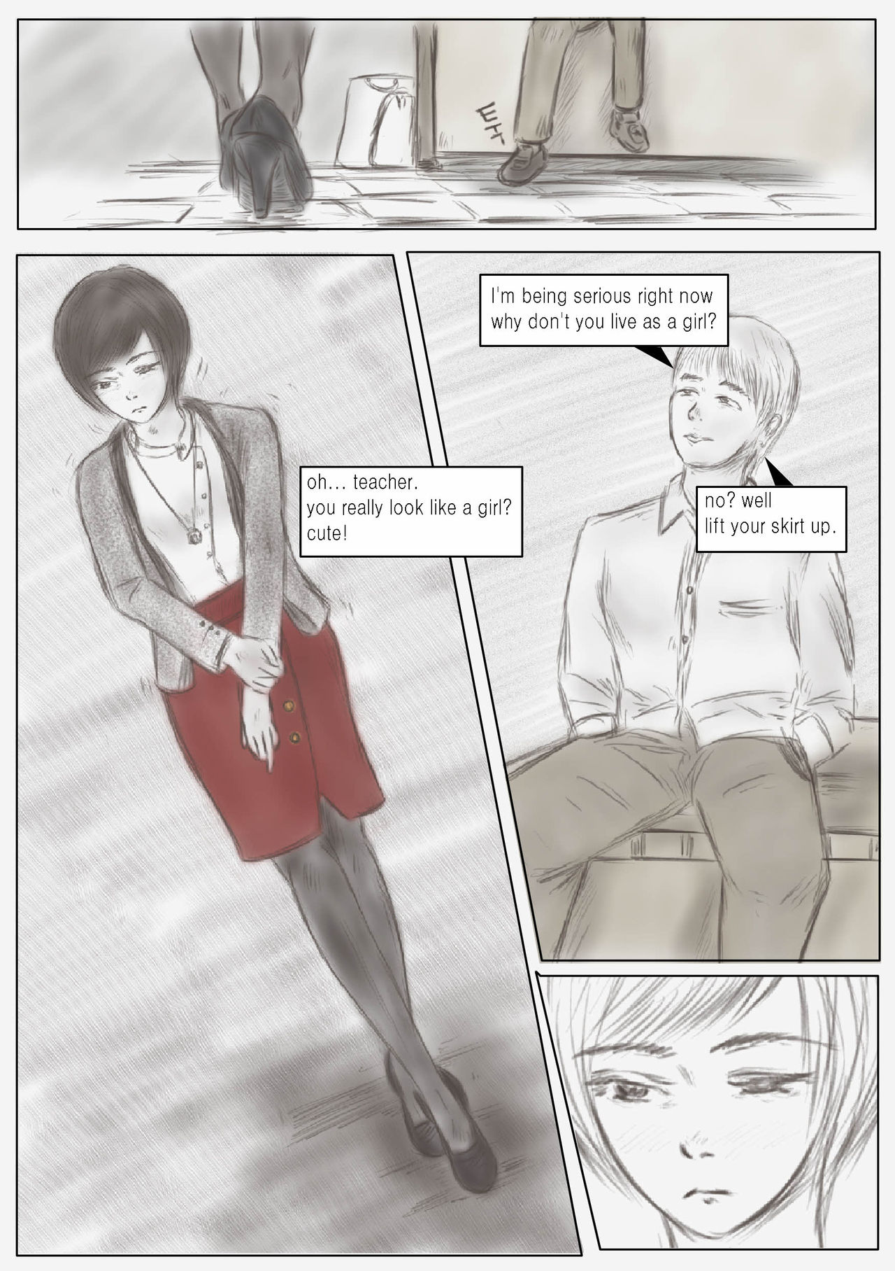 Litmus Vol.2 - The teacher wearing a skirt page 7 full